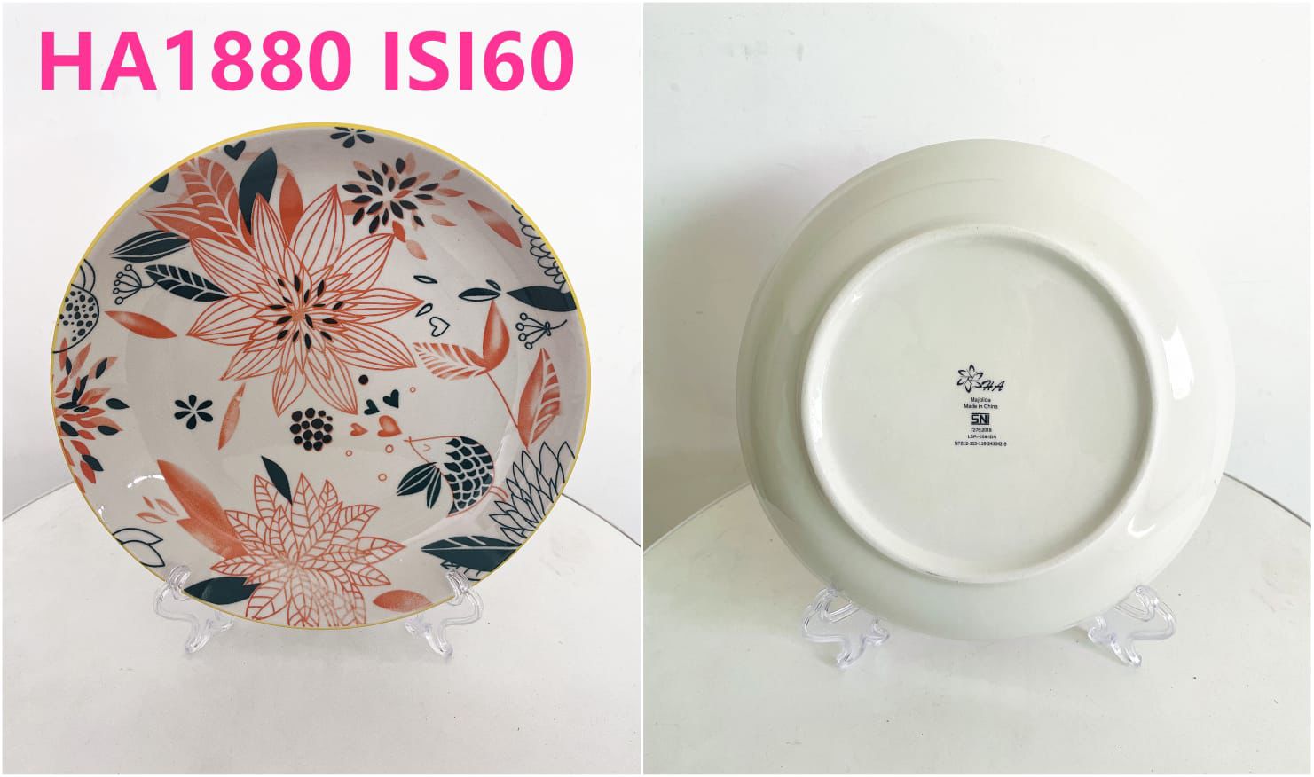 Piring Keramik 8"in HA 1880 (60pcs)