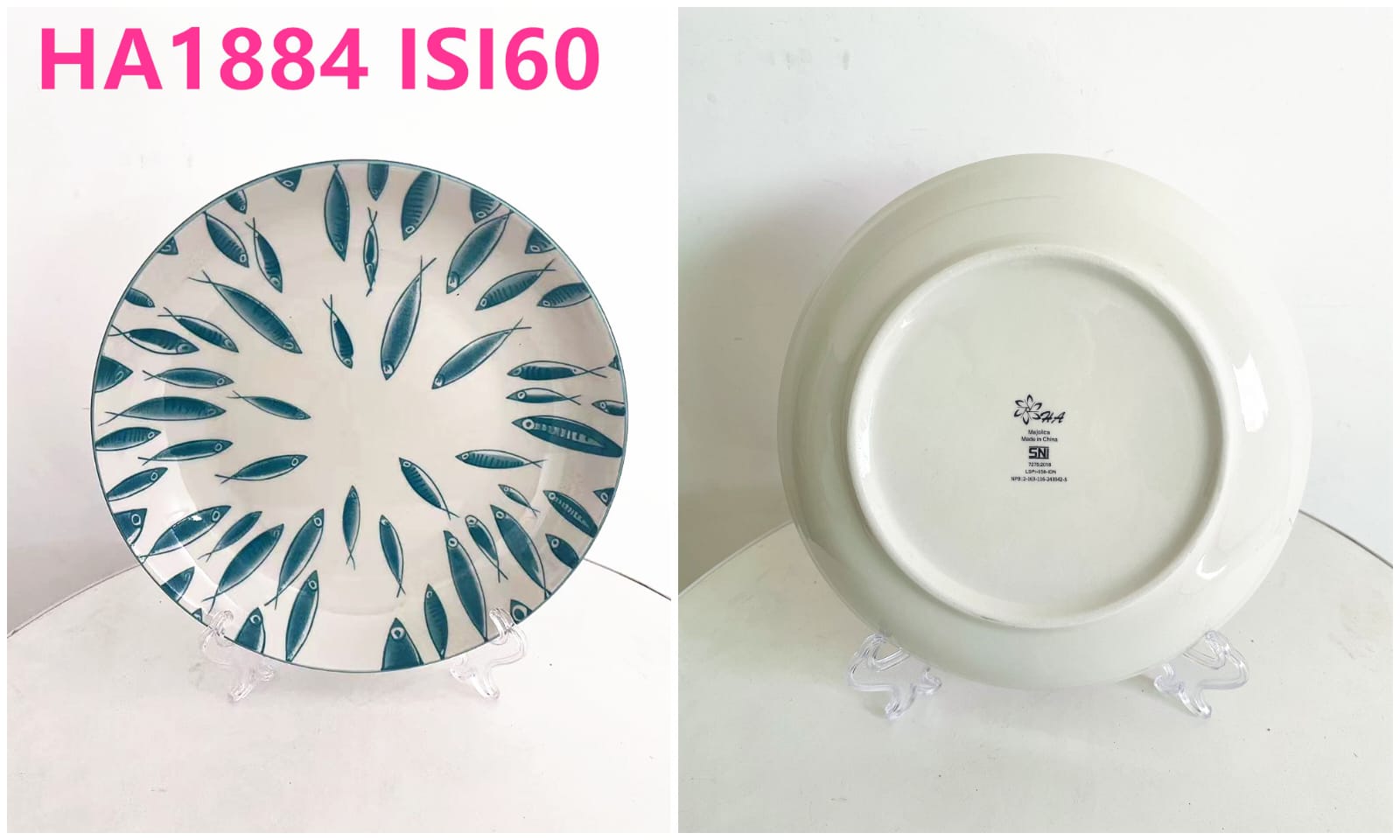 Piring Keramik 8"in HA 1886 (60pcs)
