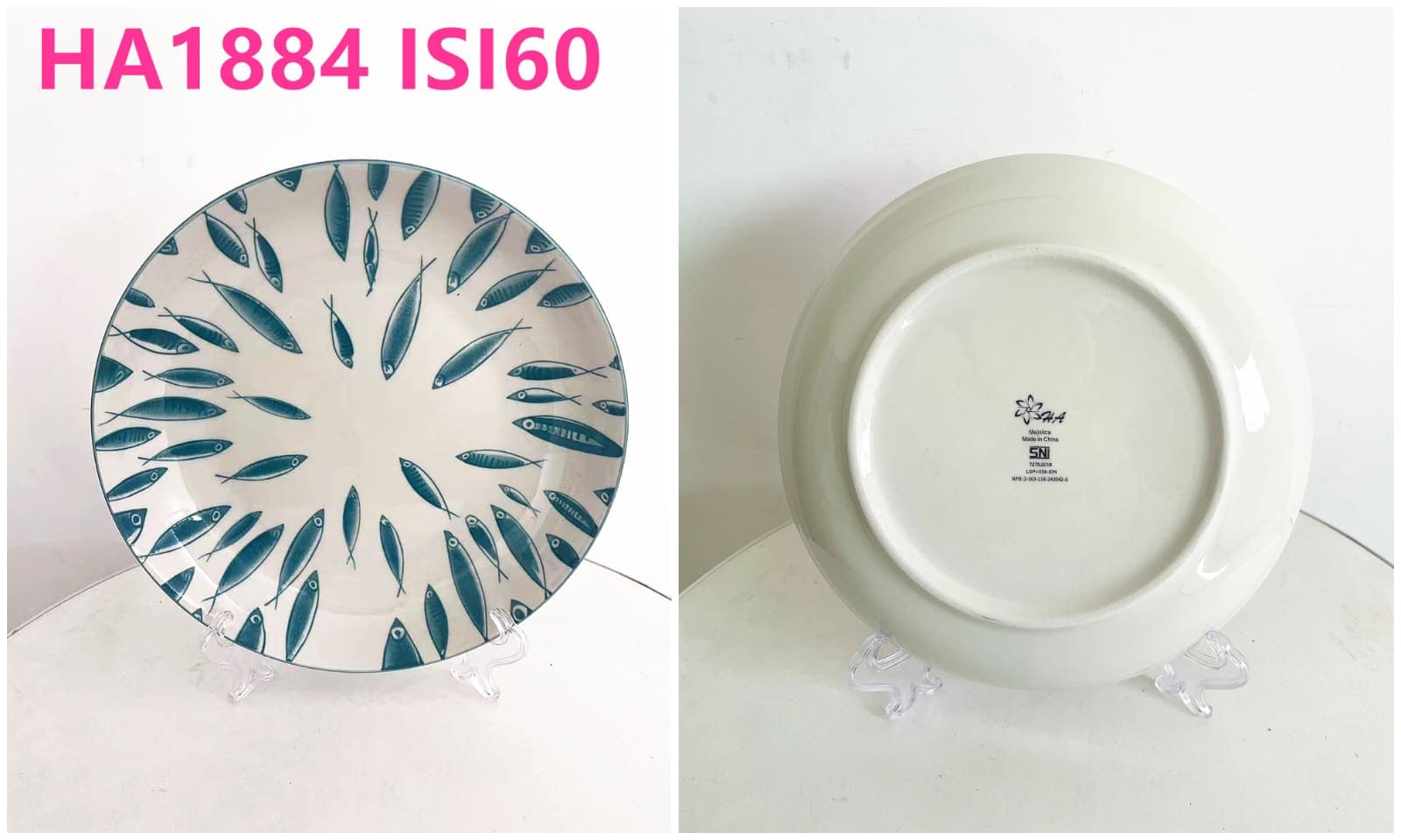 Piring Keramik 8"in HA 1886 (60pcs)
