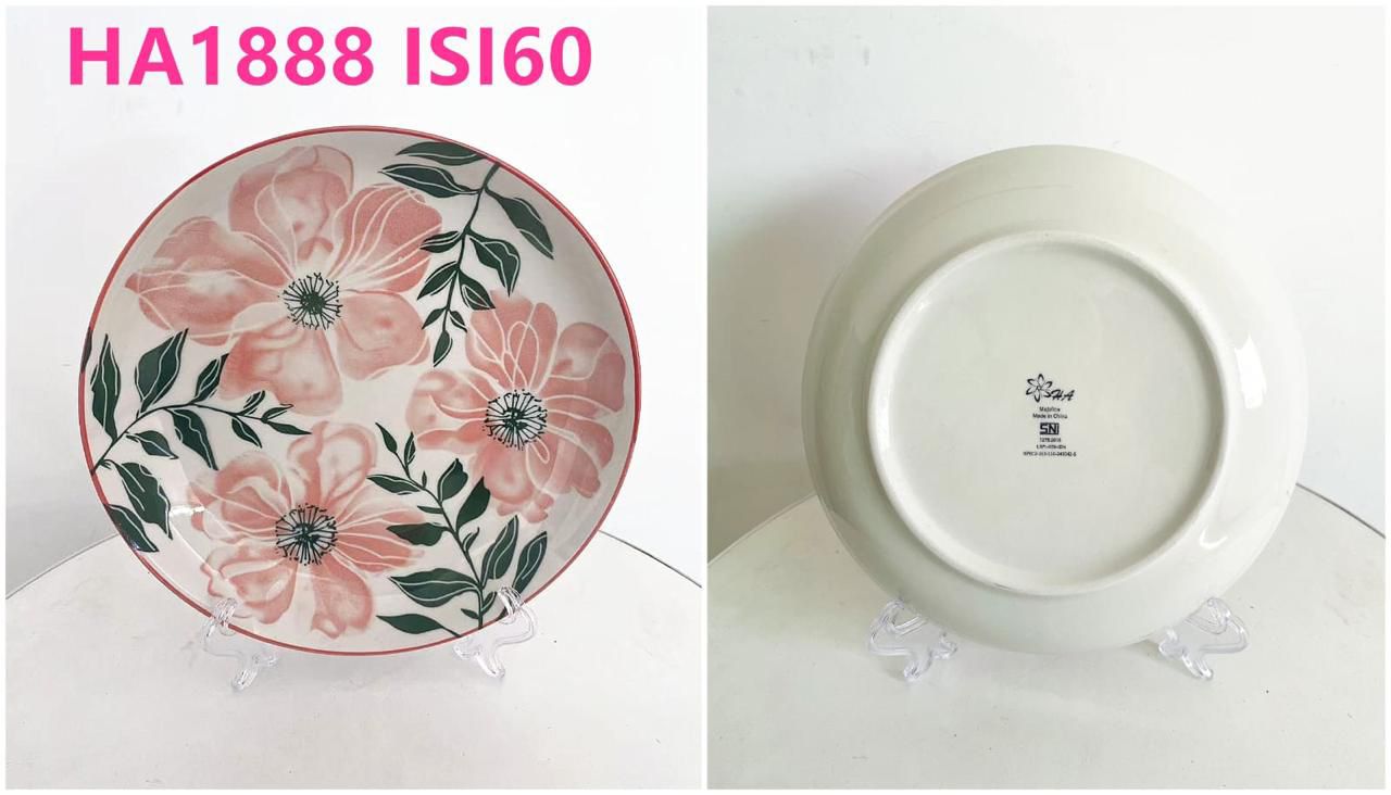 Piring Keramik 8"in HA 1888 (60pcs)