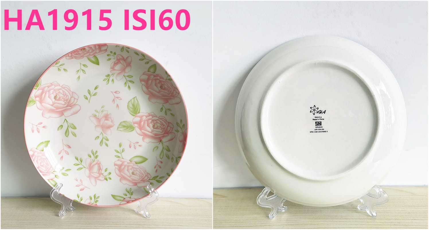 Piring Keramik 8"in HA 1915 (60pcs)