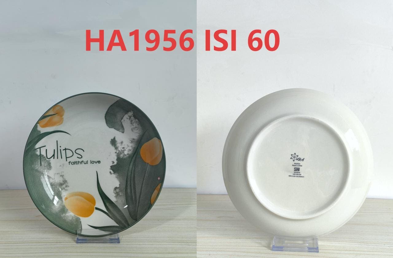 Piring Keramik 8"in HA 1956 (60pcs)