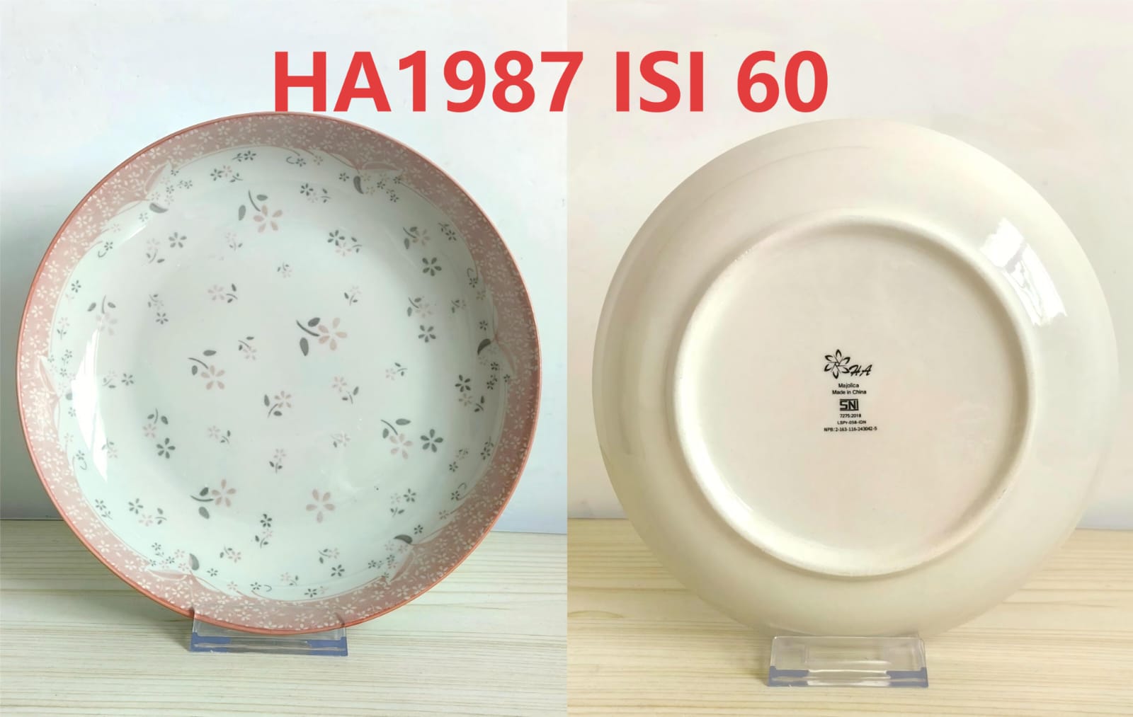 Piring Keramik 8"in HA 1987 (60pcs)