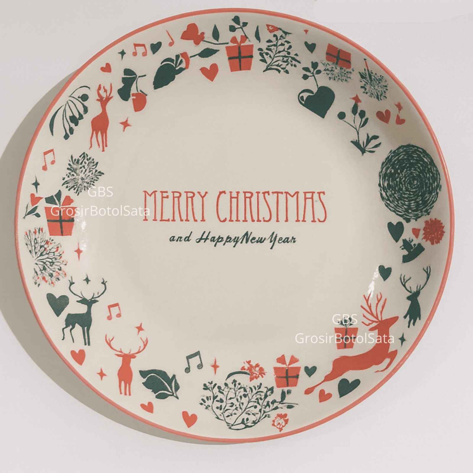 Piring Keramik 8"in HA1991 Natal (60pcs)