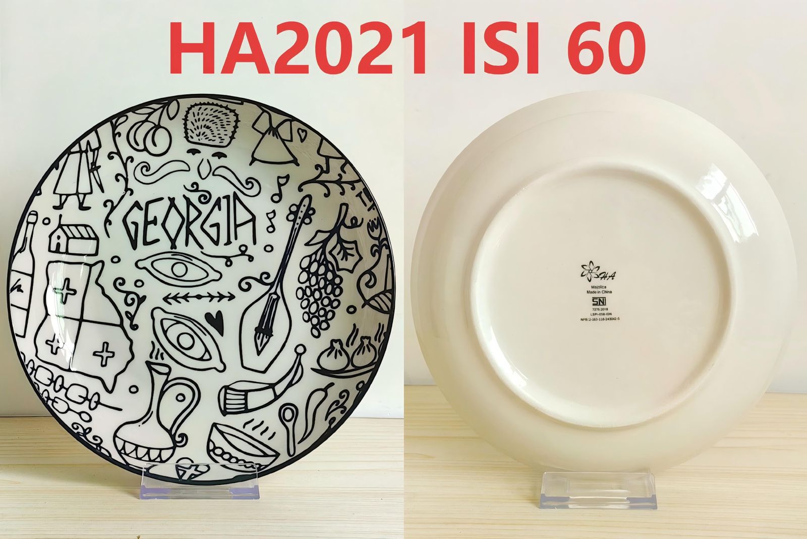 Piring Keramik 8"in HA2021 (60pcs)