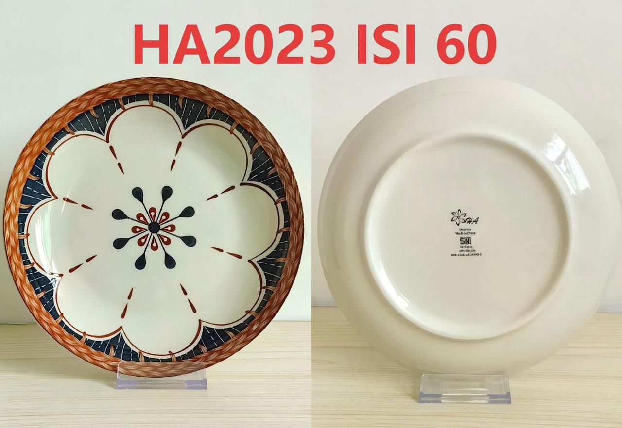 Piring Keramik 8"in HA2023 (60pcs)