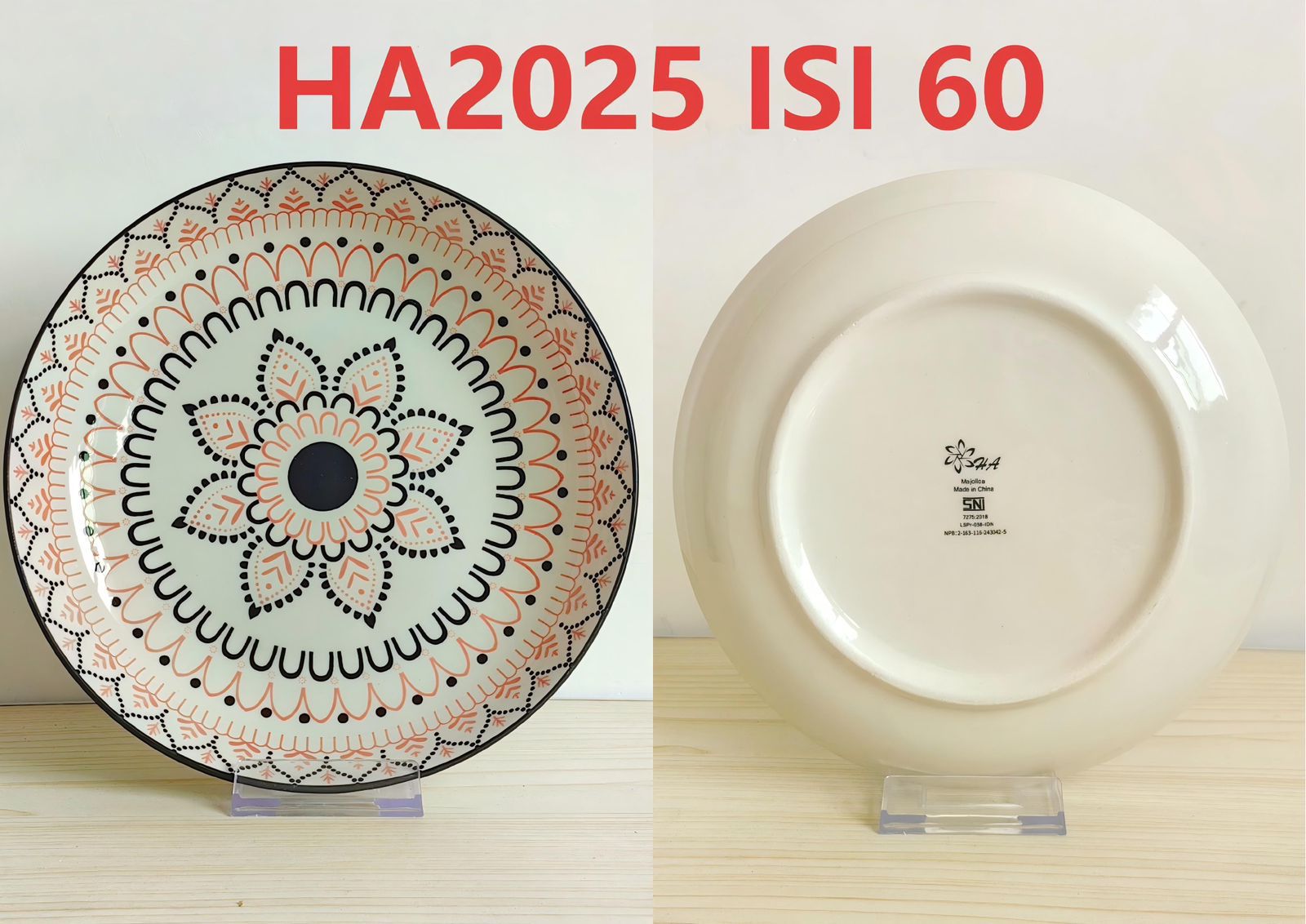 Piring Keramik 8"in HA2025 (60pcs)