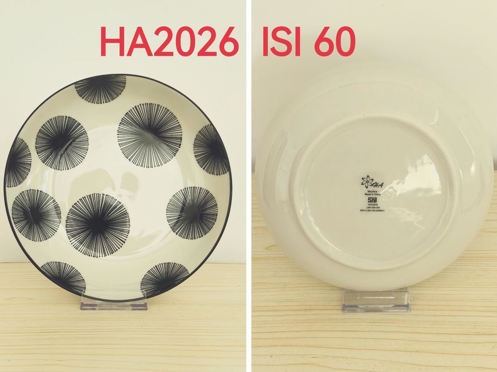 Piring Keramik 8"in HA2026 (60pcs)