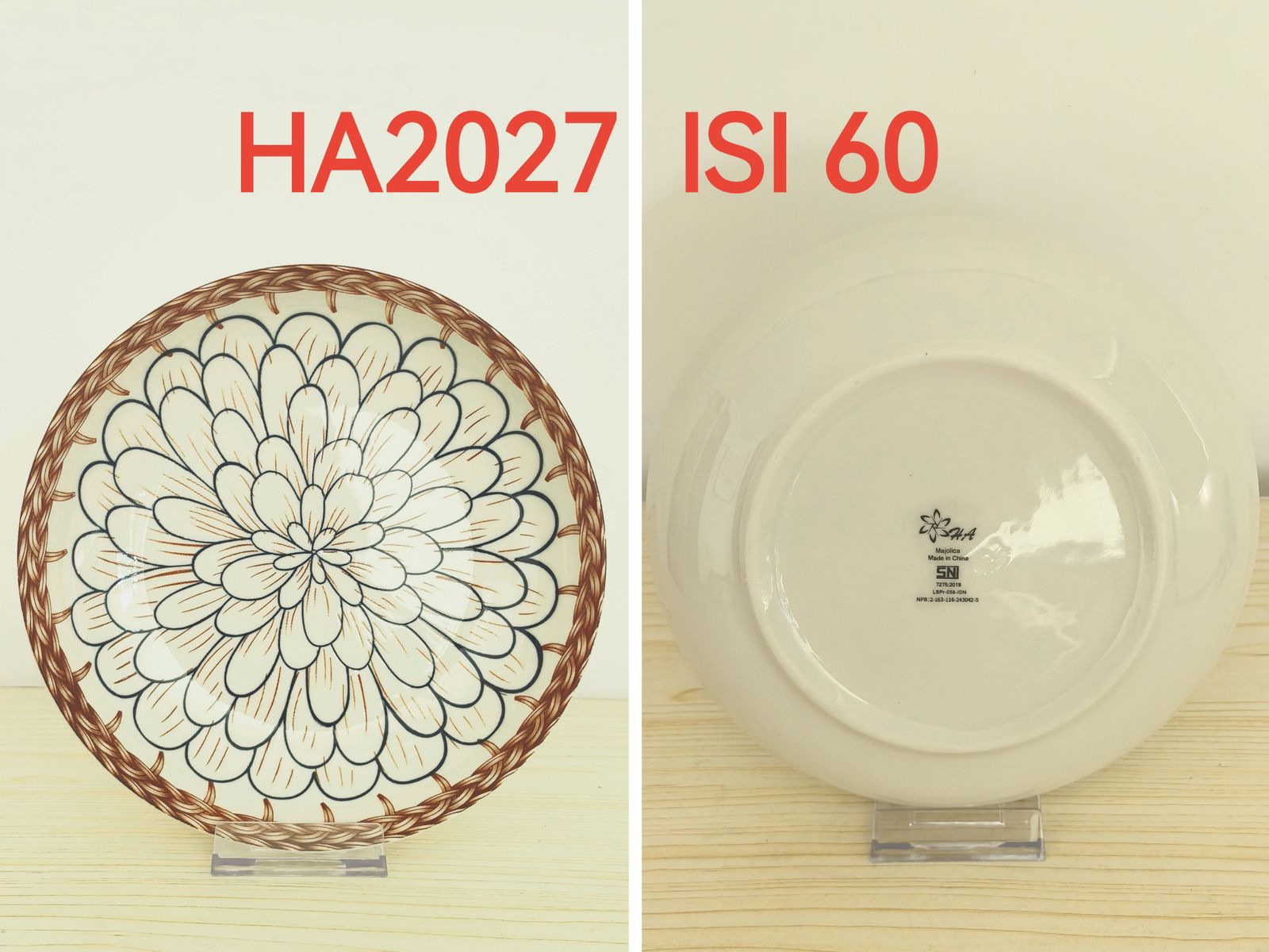 Piring Keramik 8"in HA2027 (60pcs)