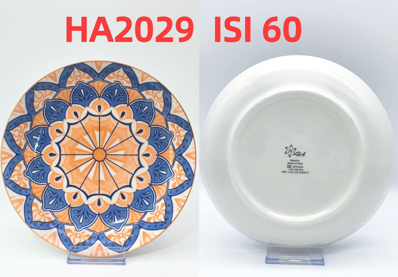 Piring Keramik 8"in HA2029 (60pcs)