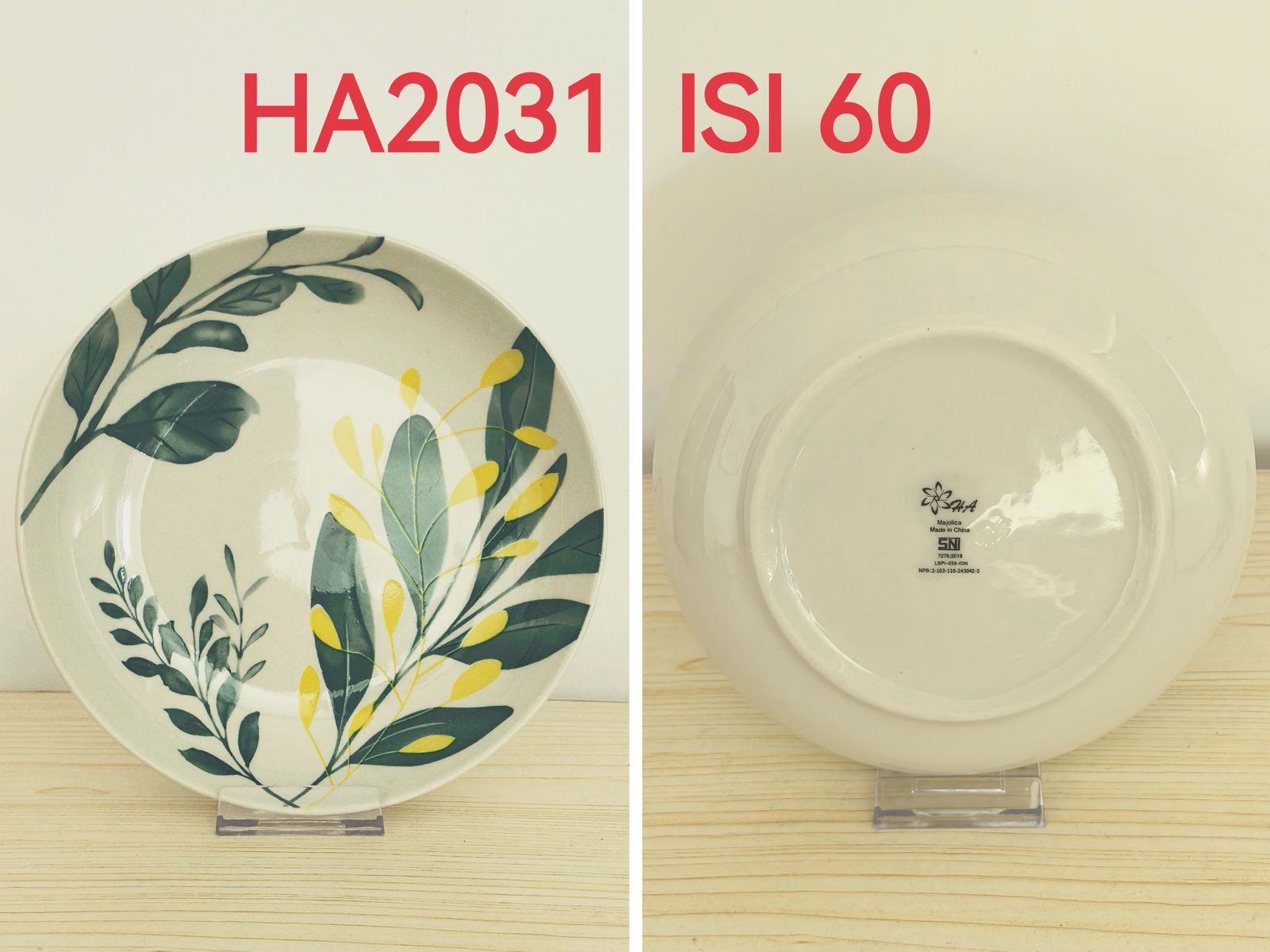 Piring Keramik 8"in HA2031 (60pcs)
