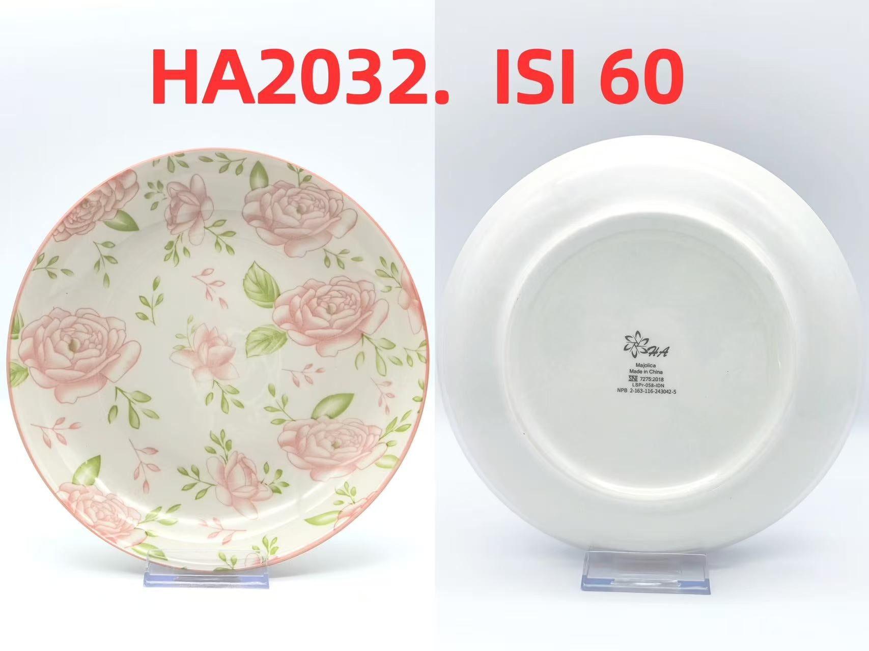 Piring Keramik 8"in HA2032. (60pcs)