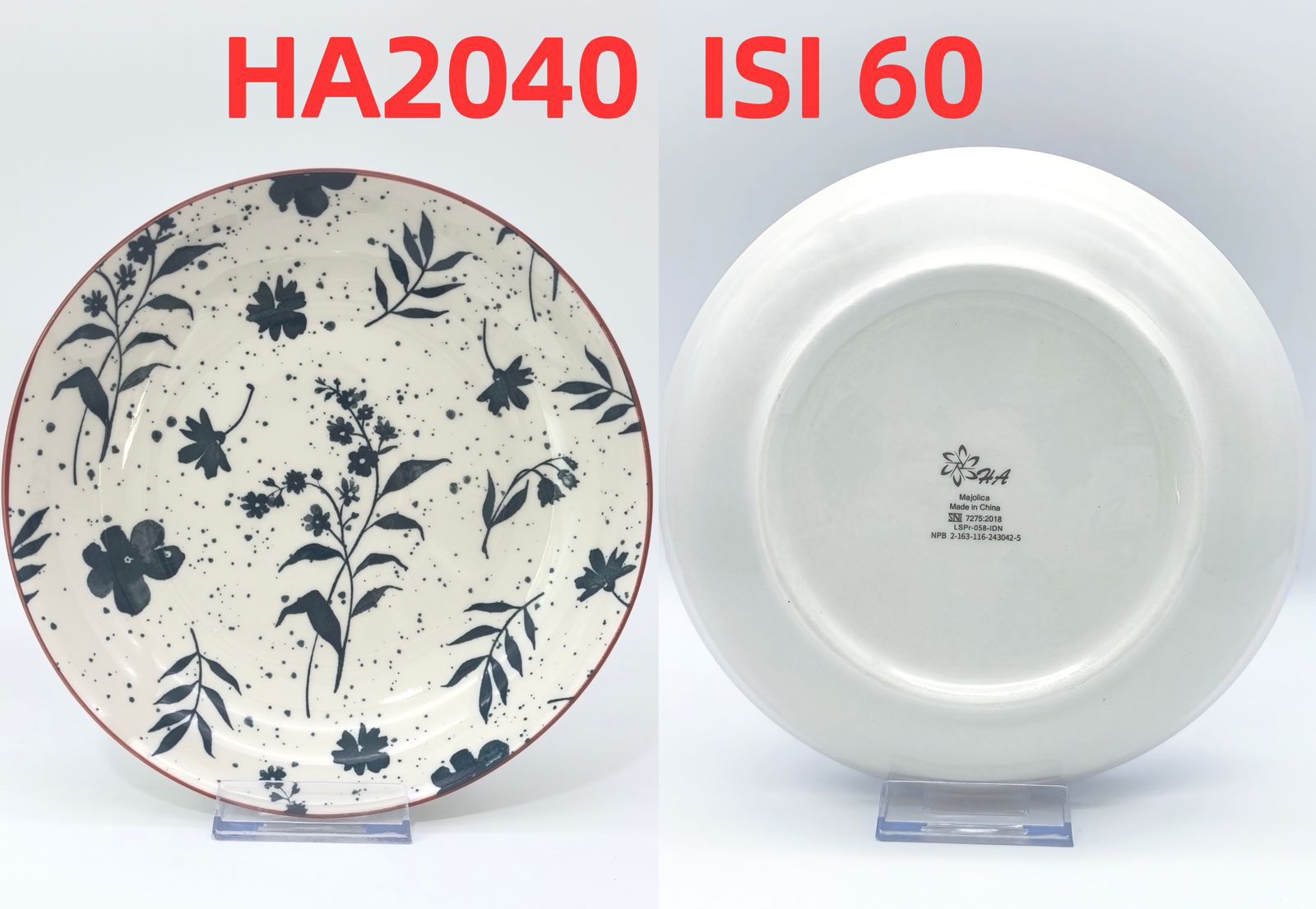 Piring Keramik 8"in HA2040 (60pcs)