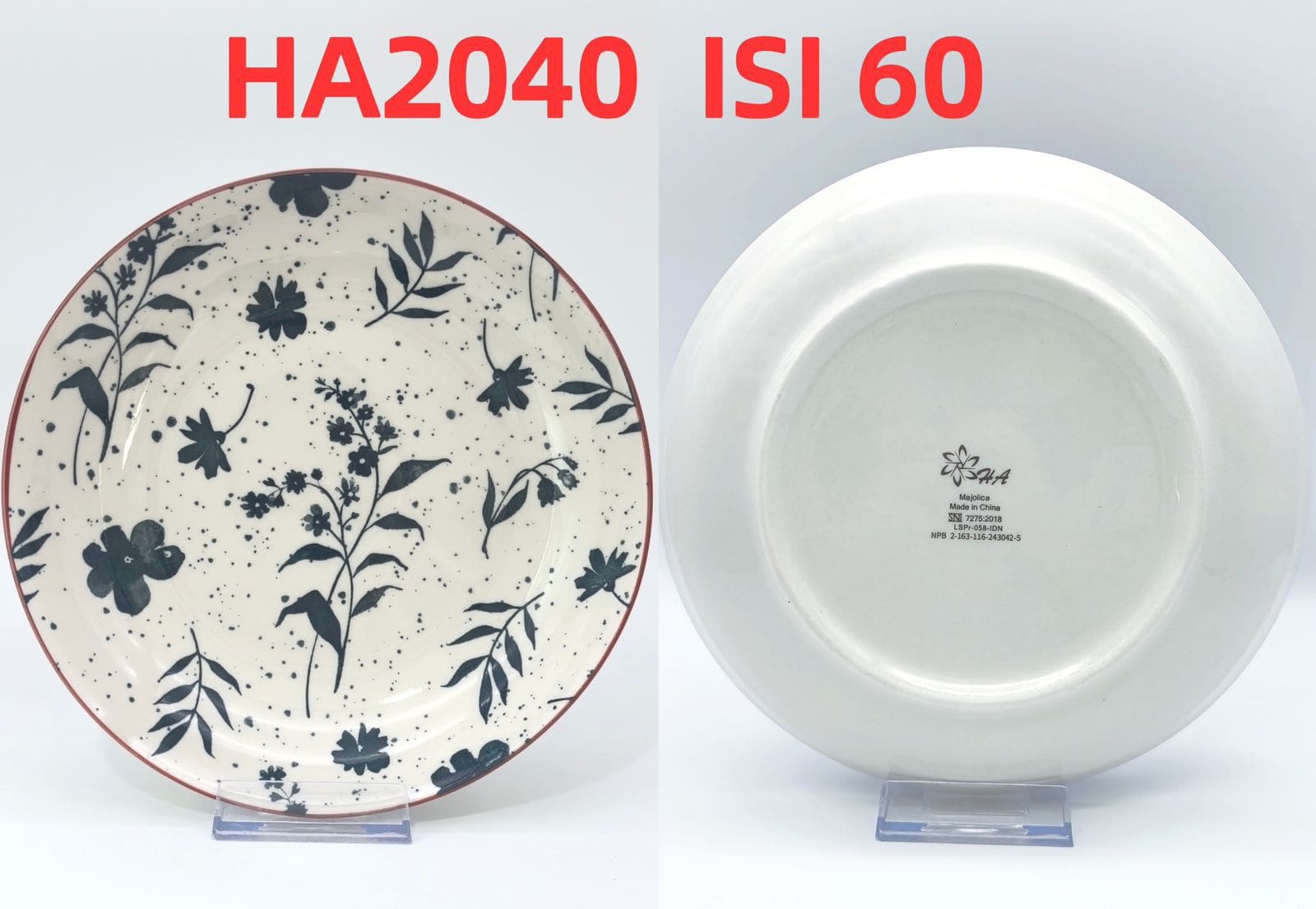Piring Keramik 8"in HA2040 (60pcs)