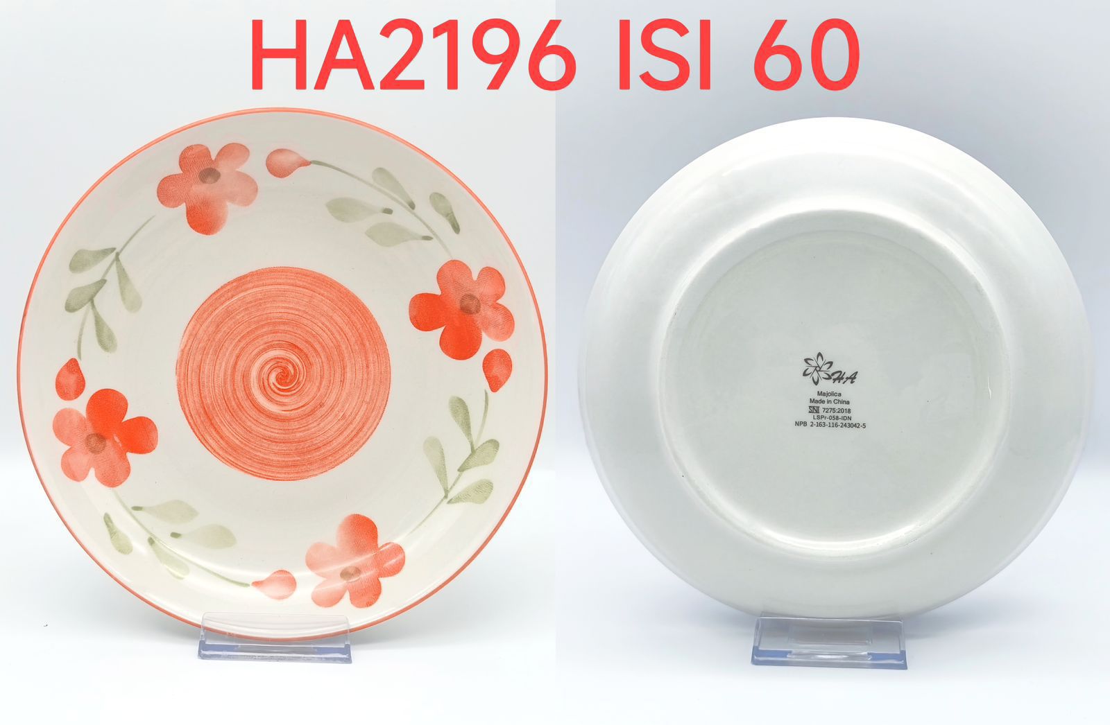 Piring Keramik 8"in HA 2196 (60pcs)