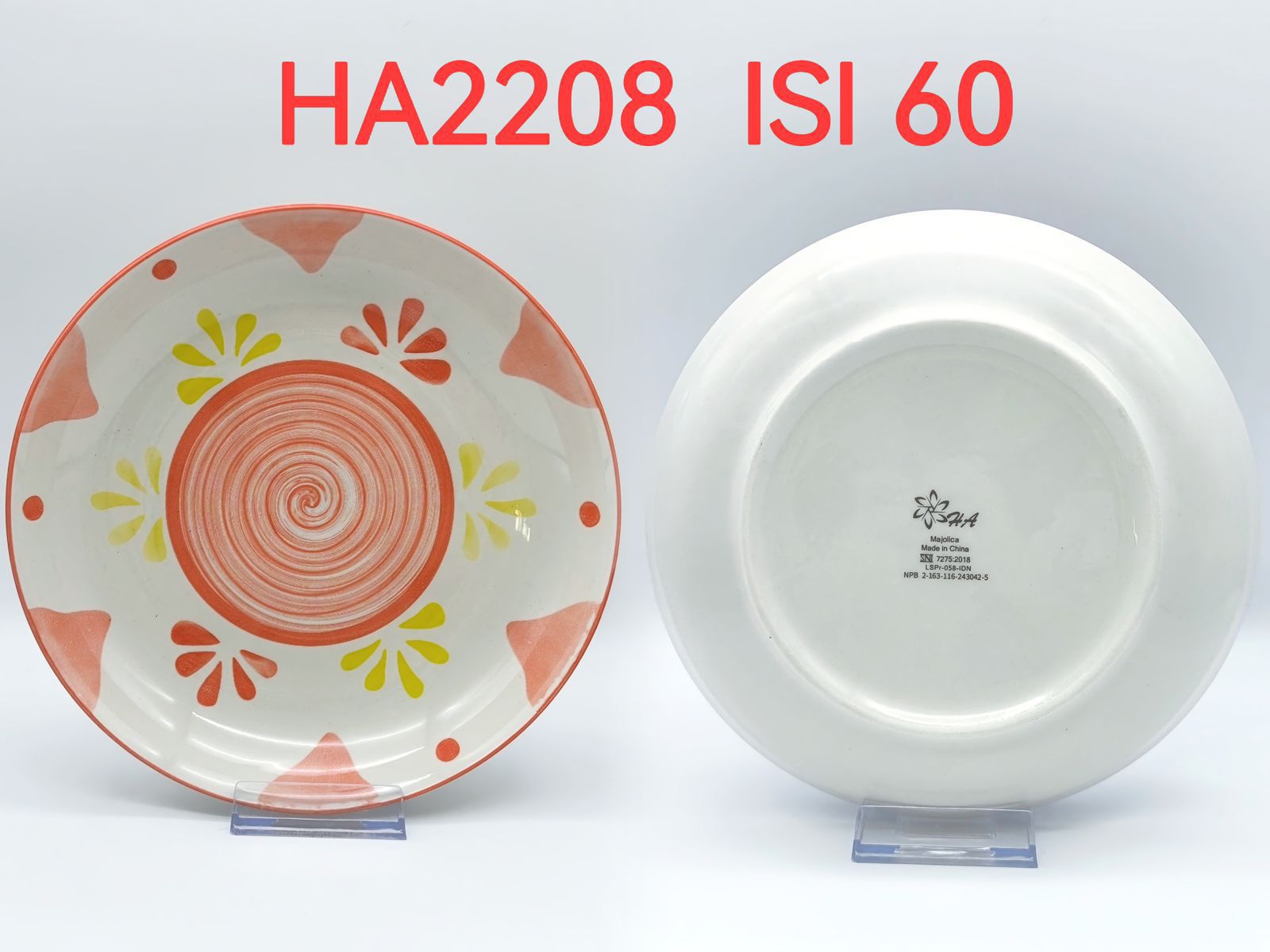 Piring Keramik 8"in HA2208 (60pcs)