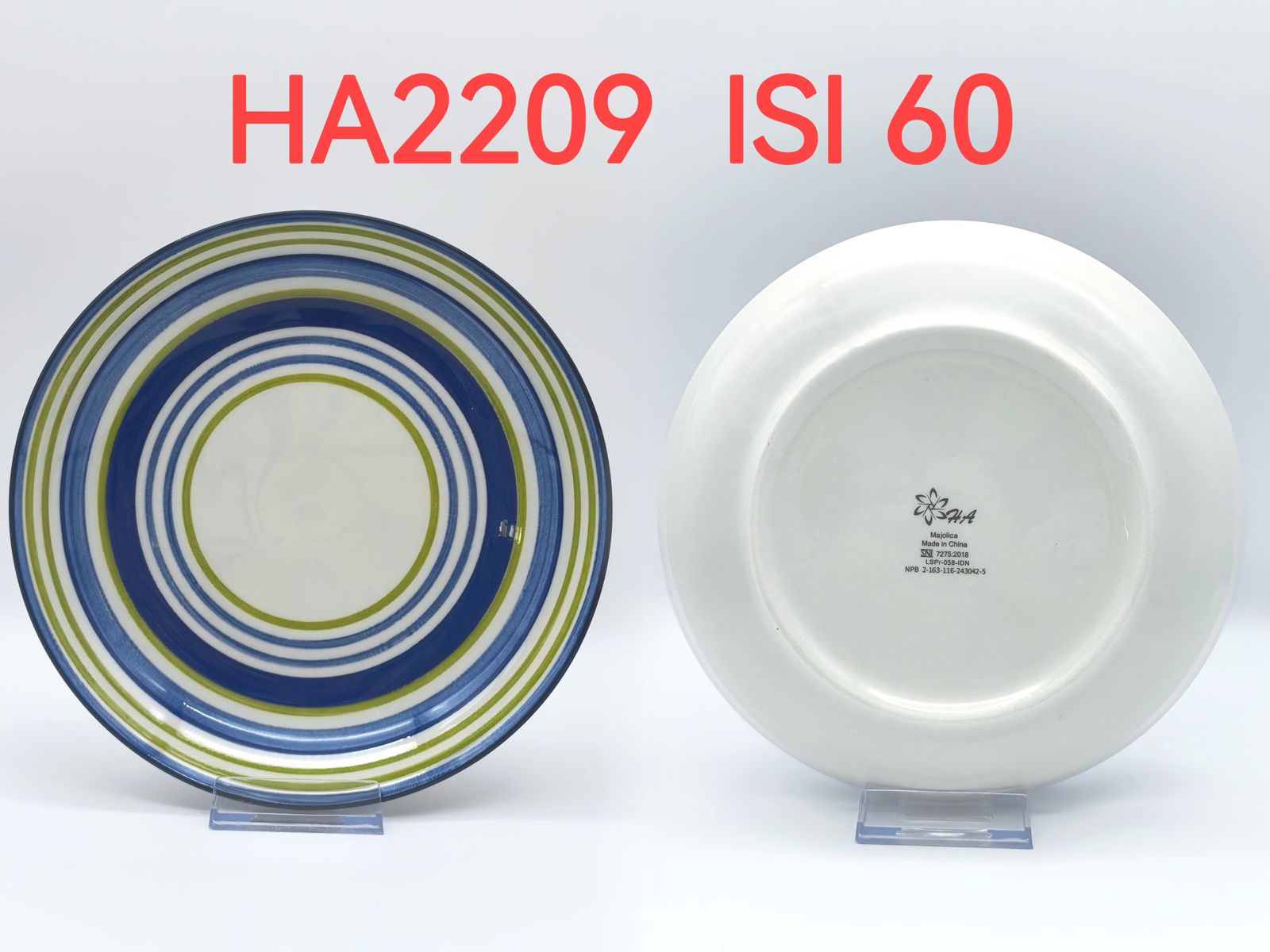 Piring Keramik 8"in HA2209 (60pcs)