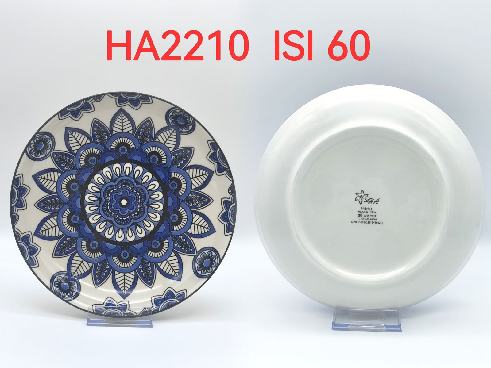 Piring Keramik 8"in HA2210 (60pcs)