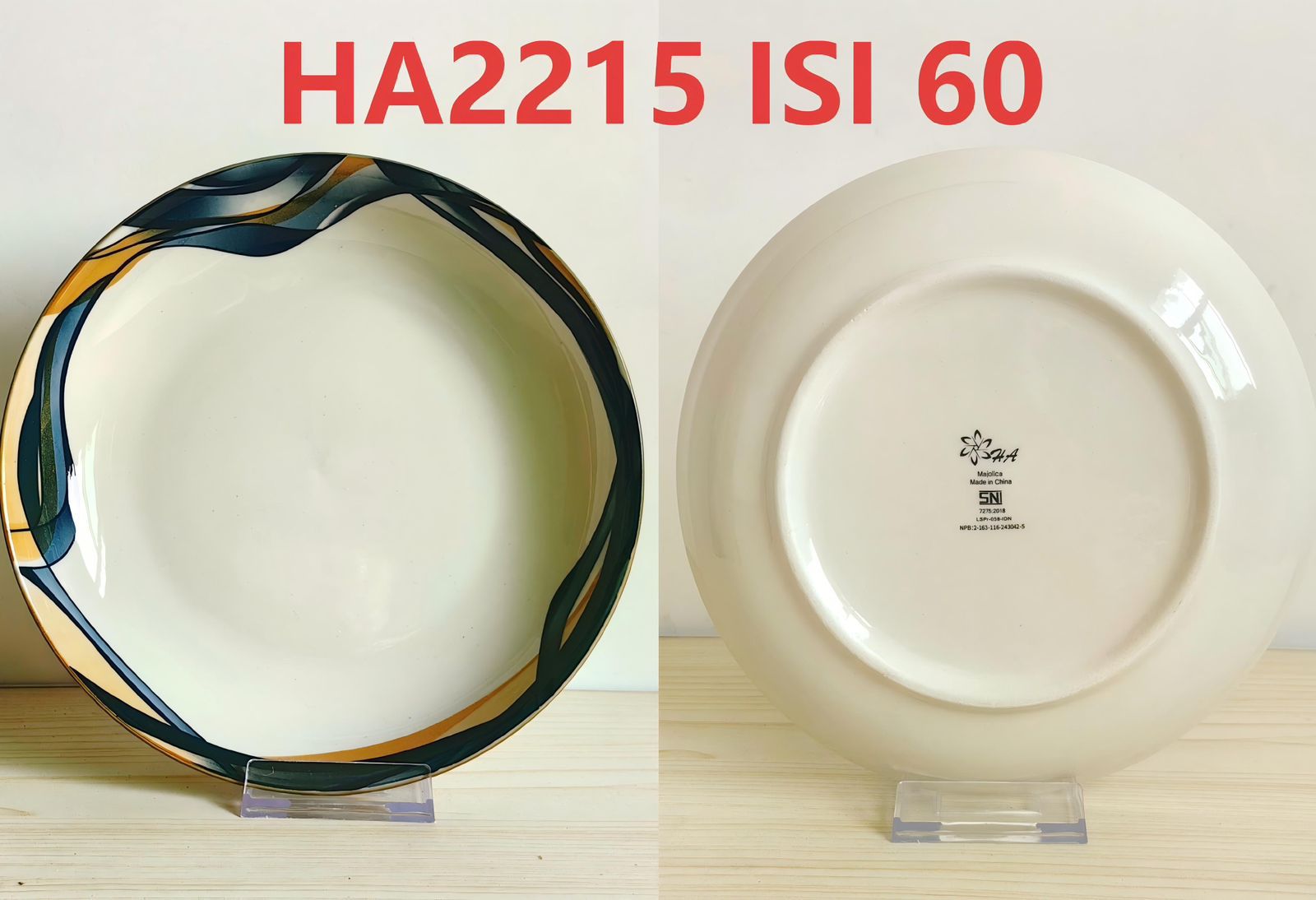 Piring Keramik 8"in HA2215 (60pcs)