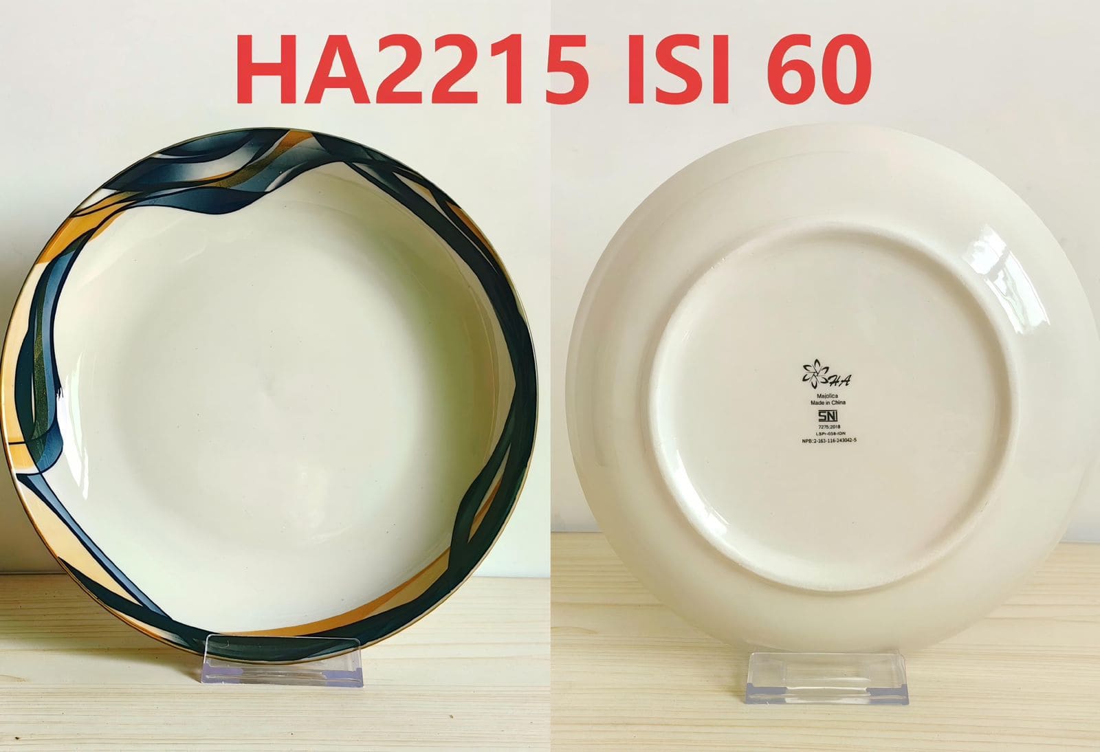 Piring Keramik 8"in HA2215 (60pcs)