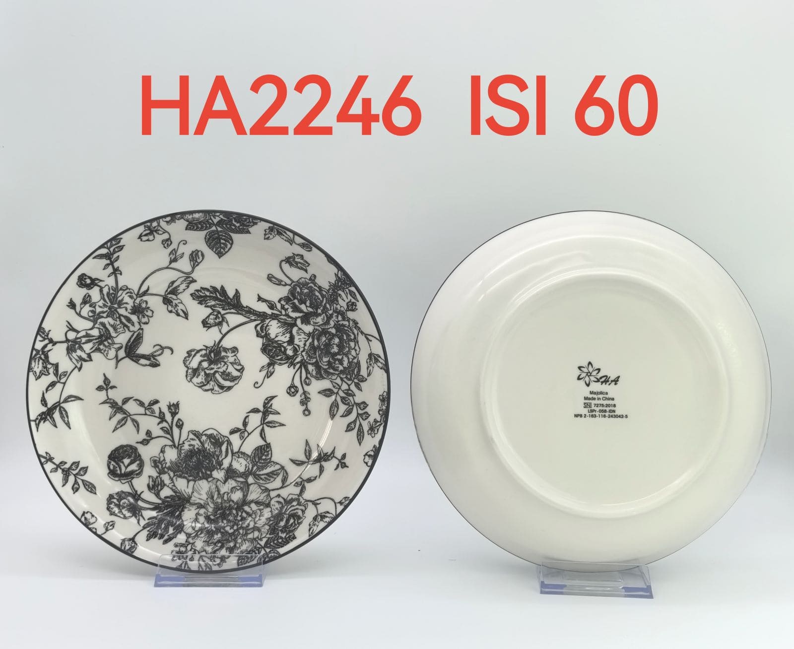 Piring Keramik 8"in HA2246 (60pcs)