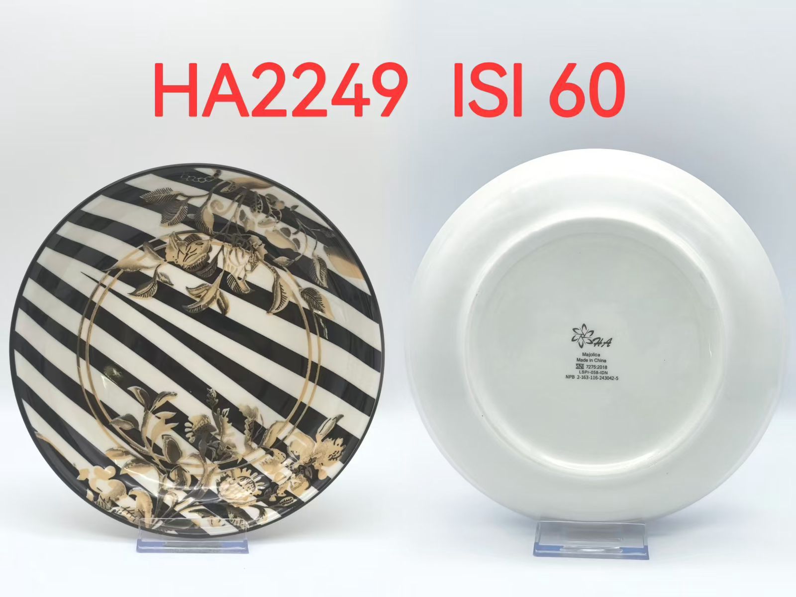 Piring Keramik 8"in HA2249 (60pcs)