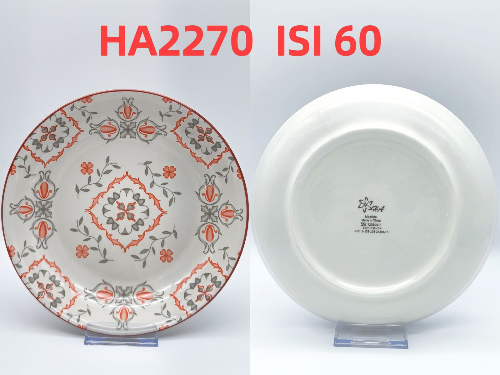 Piring Keramik 8"in HA2270 (60pcs)