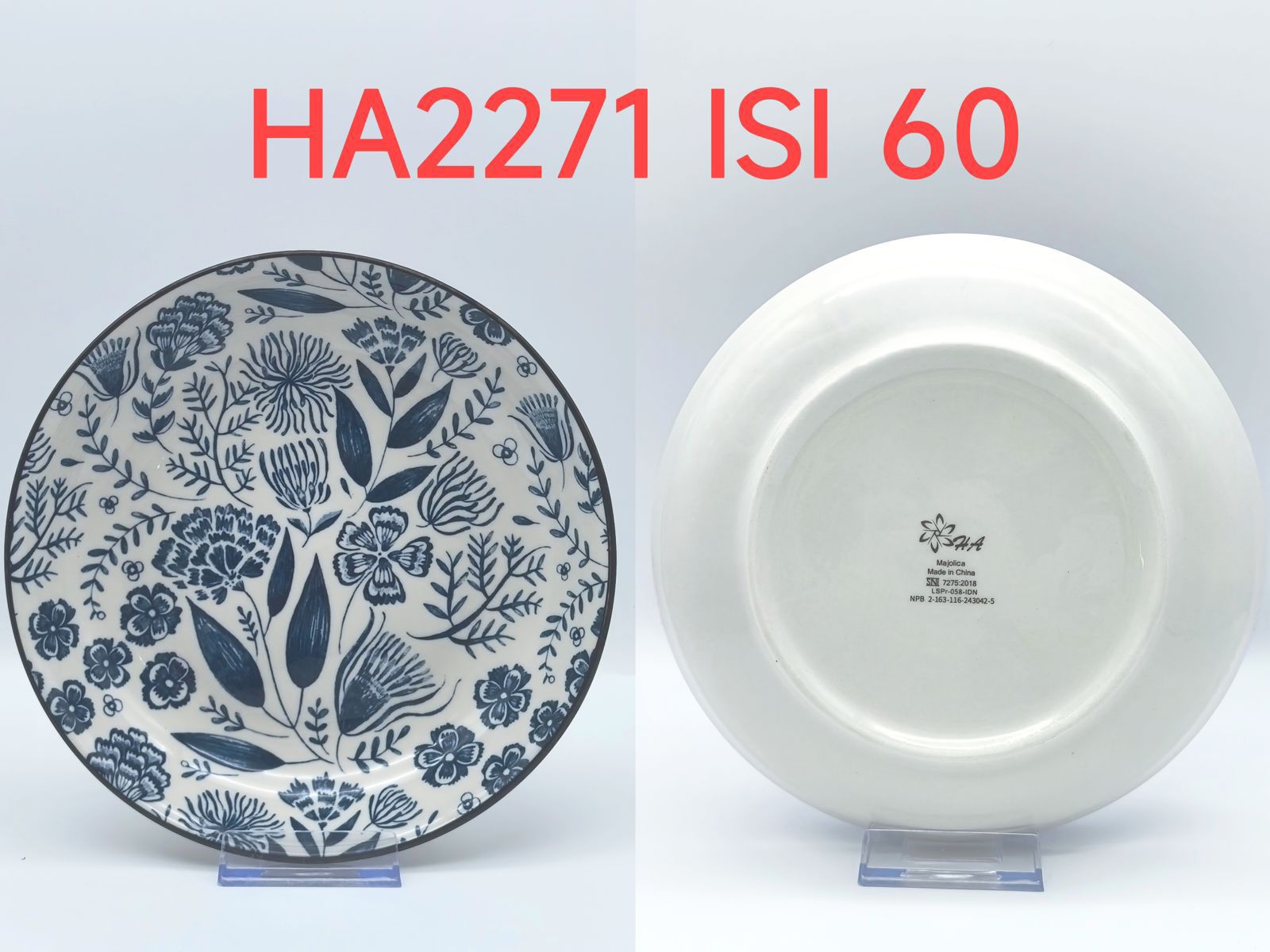 Piring Keramik 8"in HA2271 (60pcs)