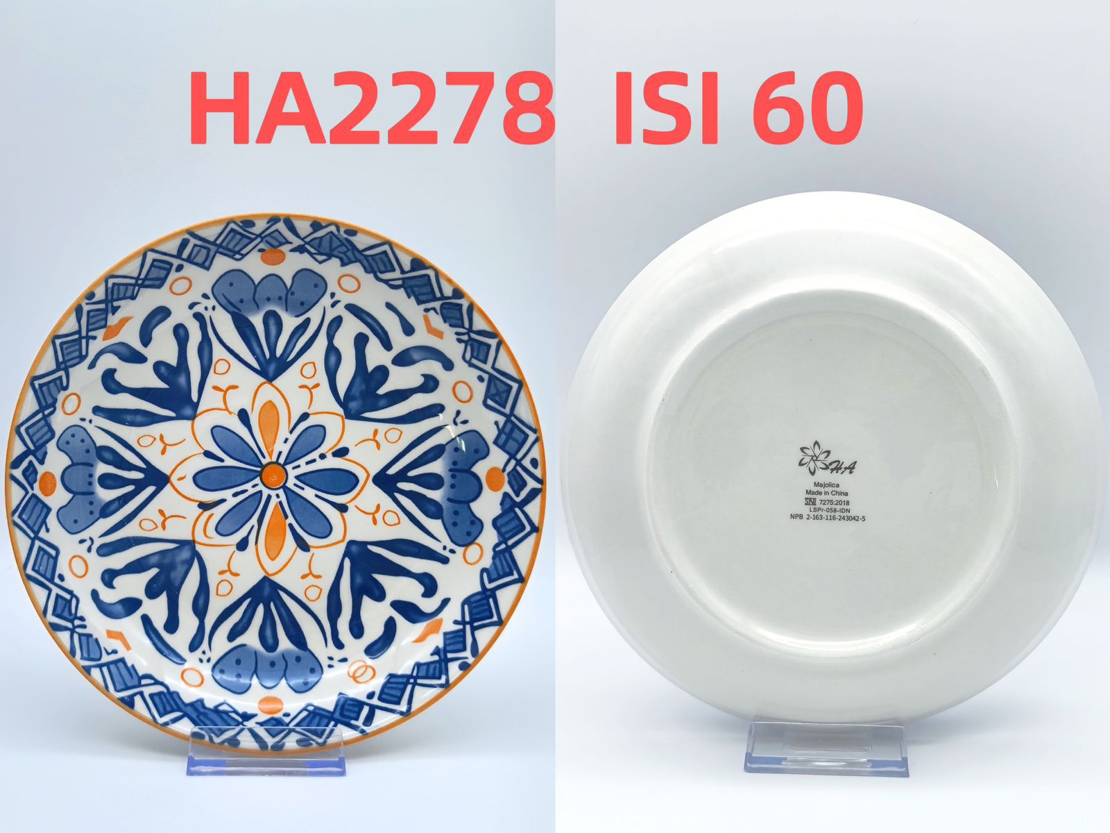 Piring Keramik 8"in HA 2278 (60pcs)