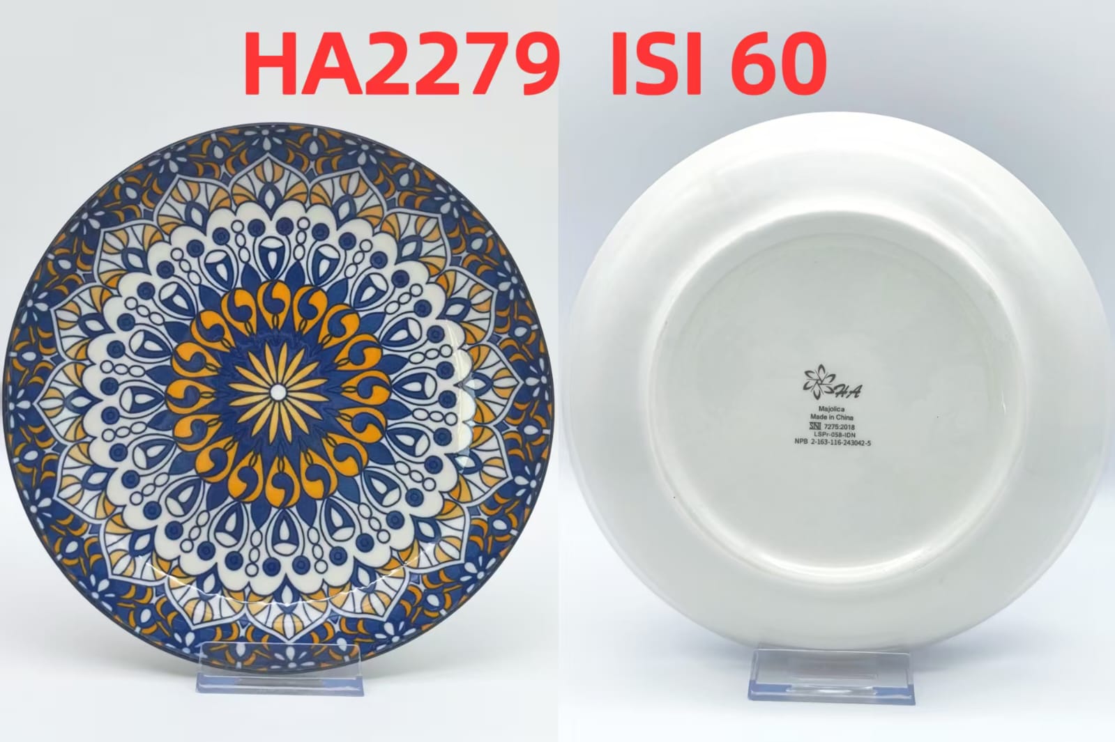 Piring Keramik 8"in HA2279 (60pcs)