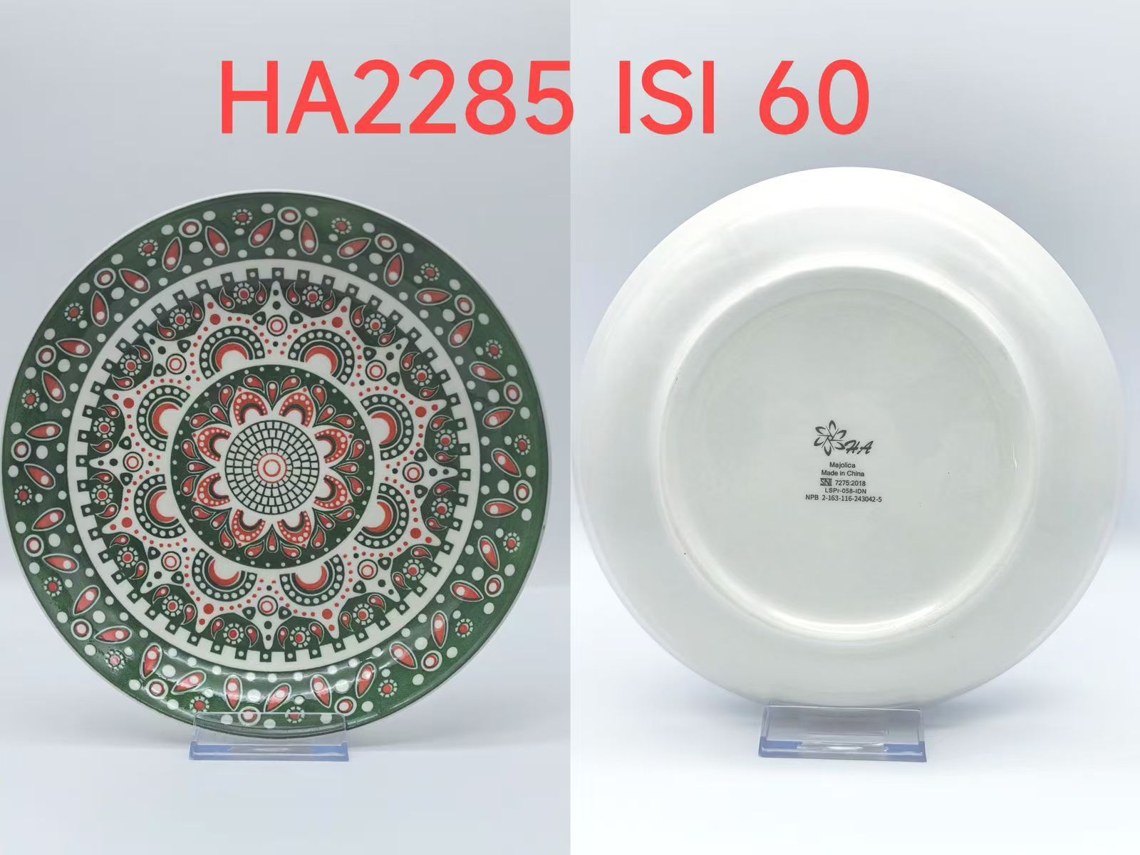 Piring Keramik 8"in HA2285 (60pcs)