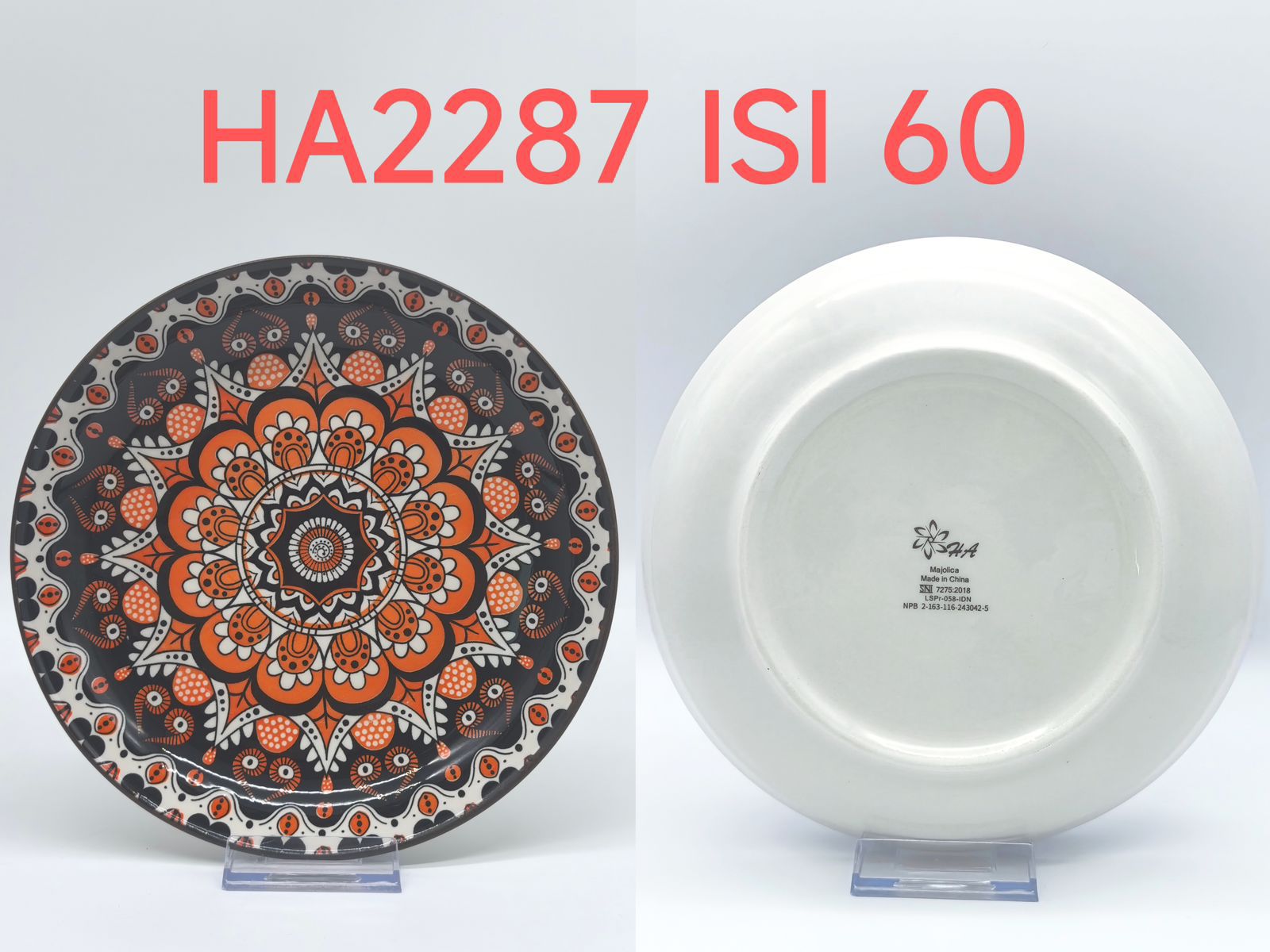 Piring Keramik 8"in HA2287 (60pcs)