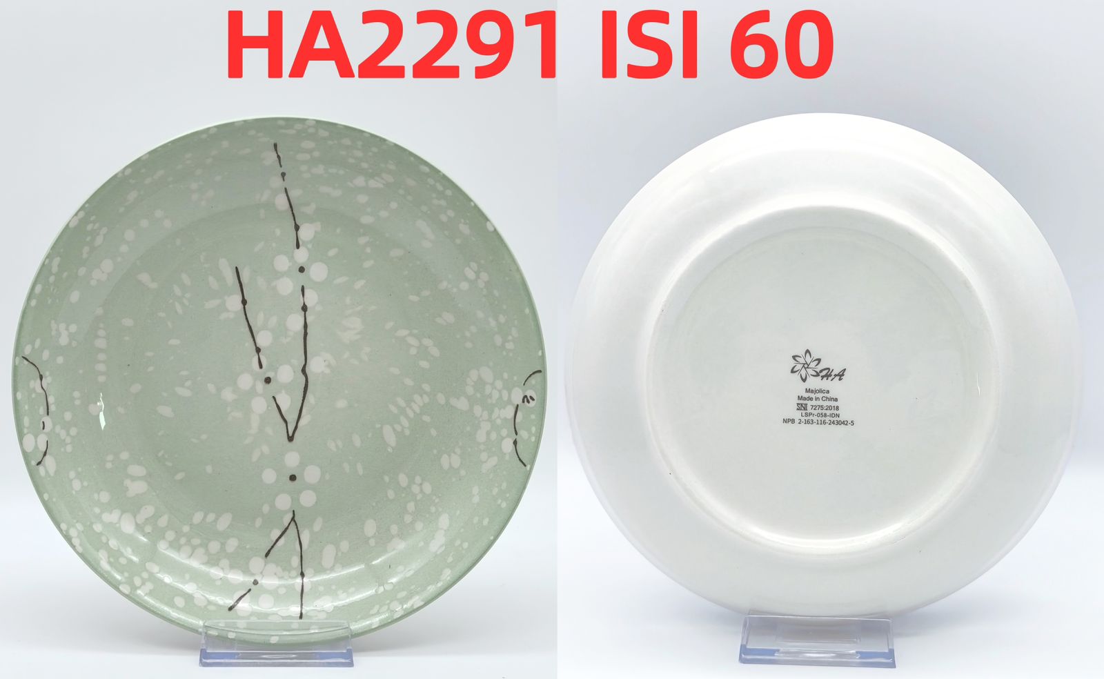 Piring Keramik 8"in HA2291 (60pcs)