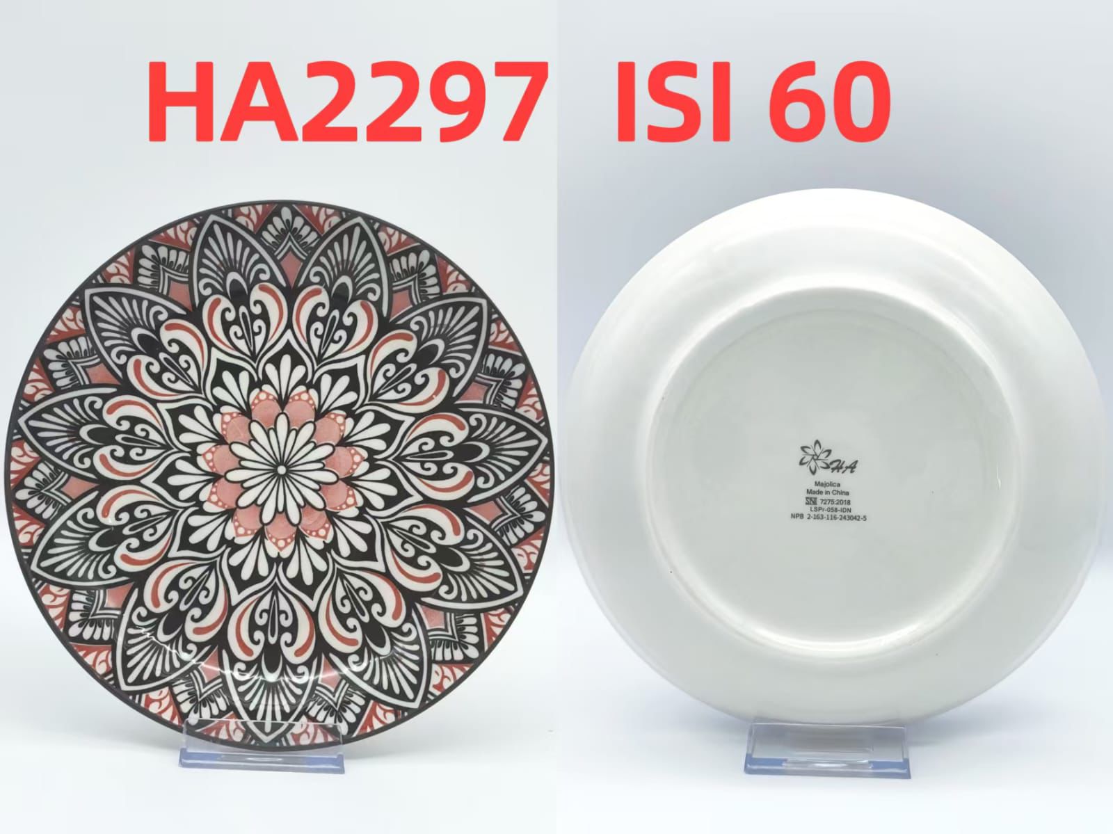 Piring Keramik 8"in HA 2297 (60pcs)