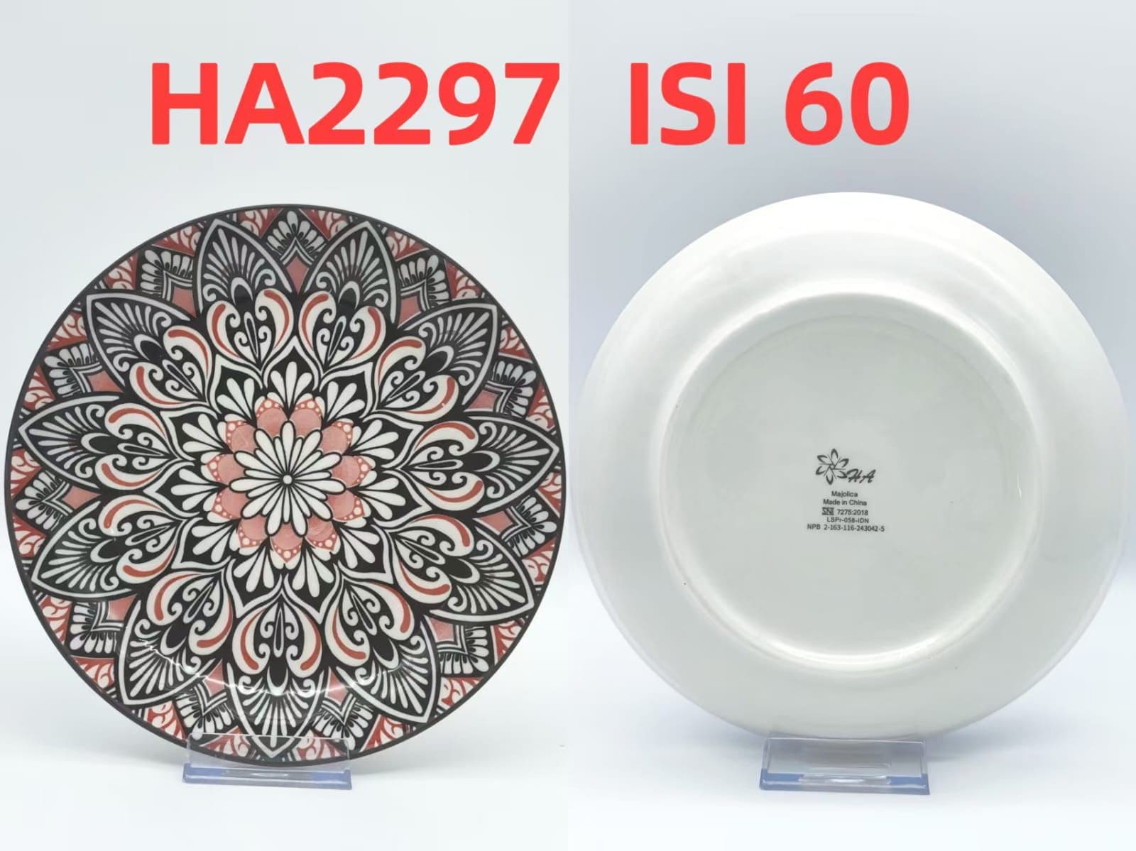 Piring Keramik 8"in HA 2297 (60pcs)