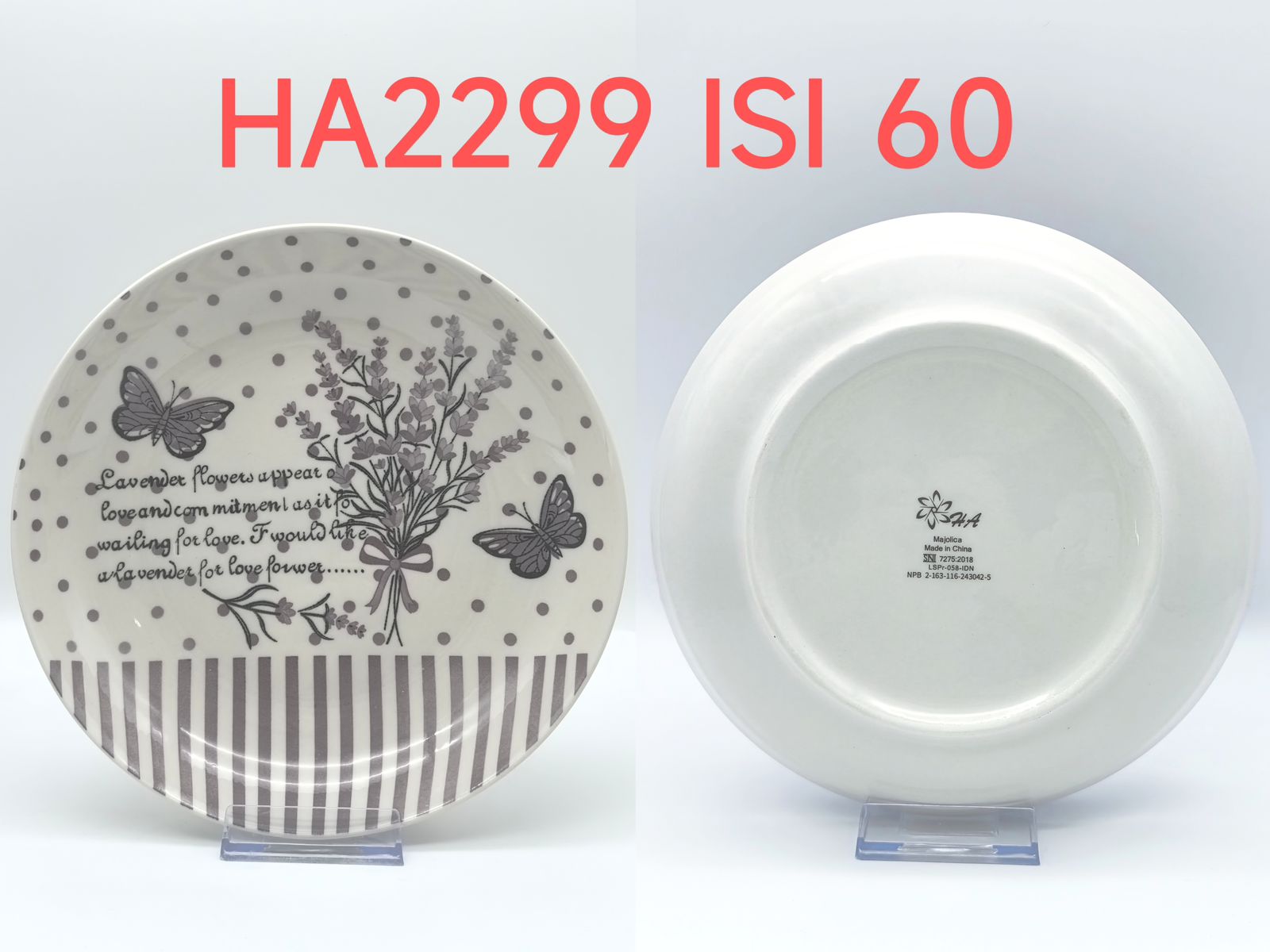 Piring Keramik 8"in HA 2299 (60pcs)