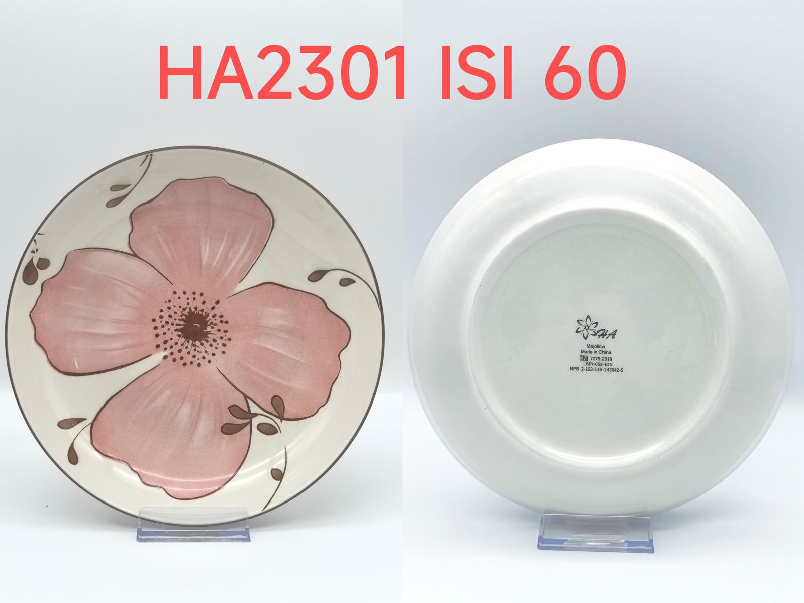 Piring Keramik 8"in HA2301 (60pcs)