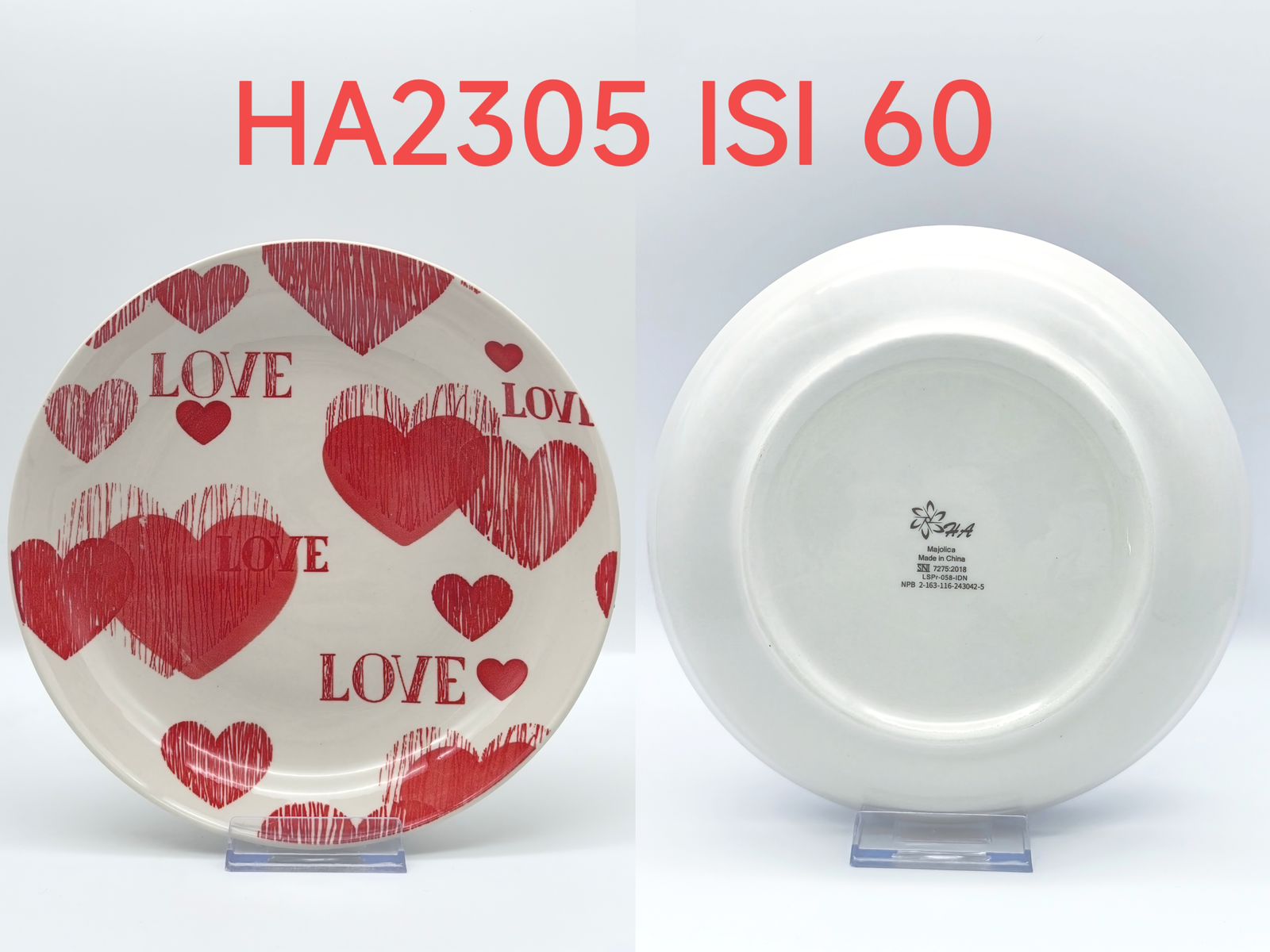 Piring Keramik 8"in HA 2305 (60pcs)