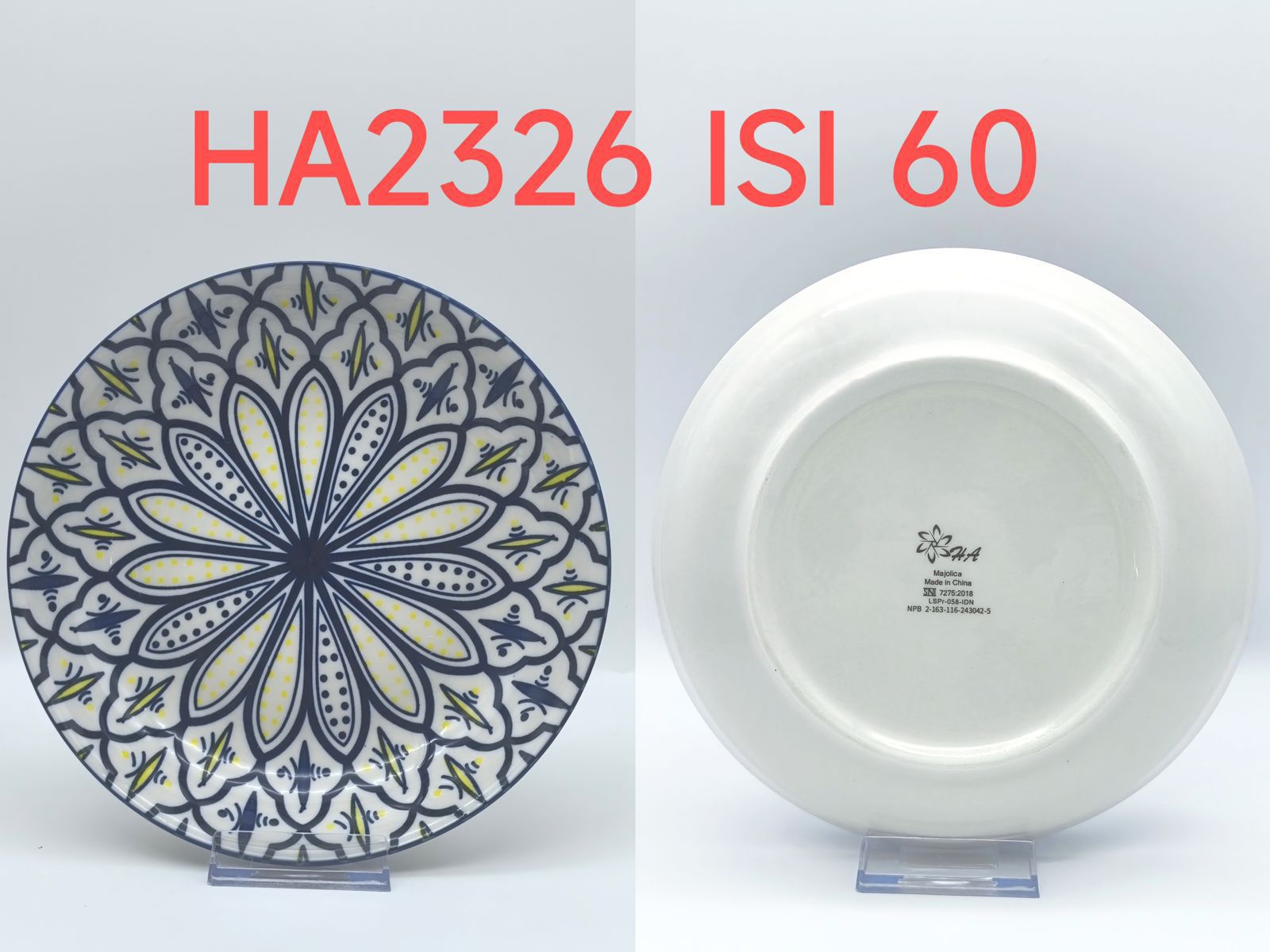 Piring Keramik 8"in HA2326 (60pcs)