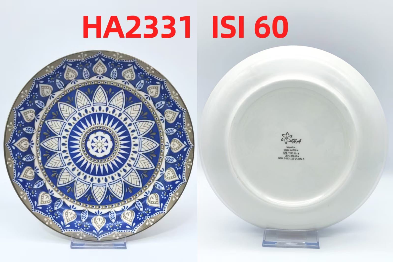 Piring Keramik 8"in HA2331 (60pcs)