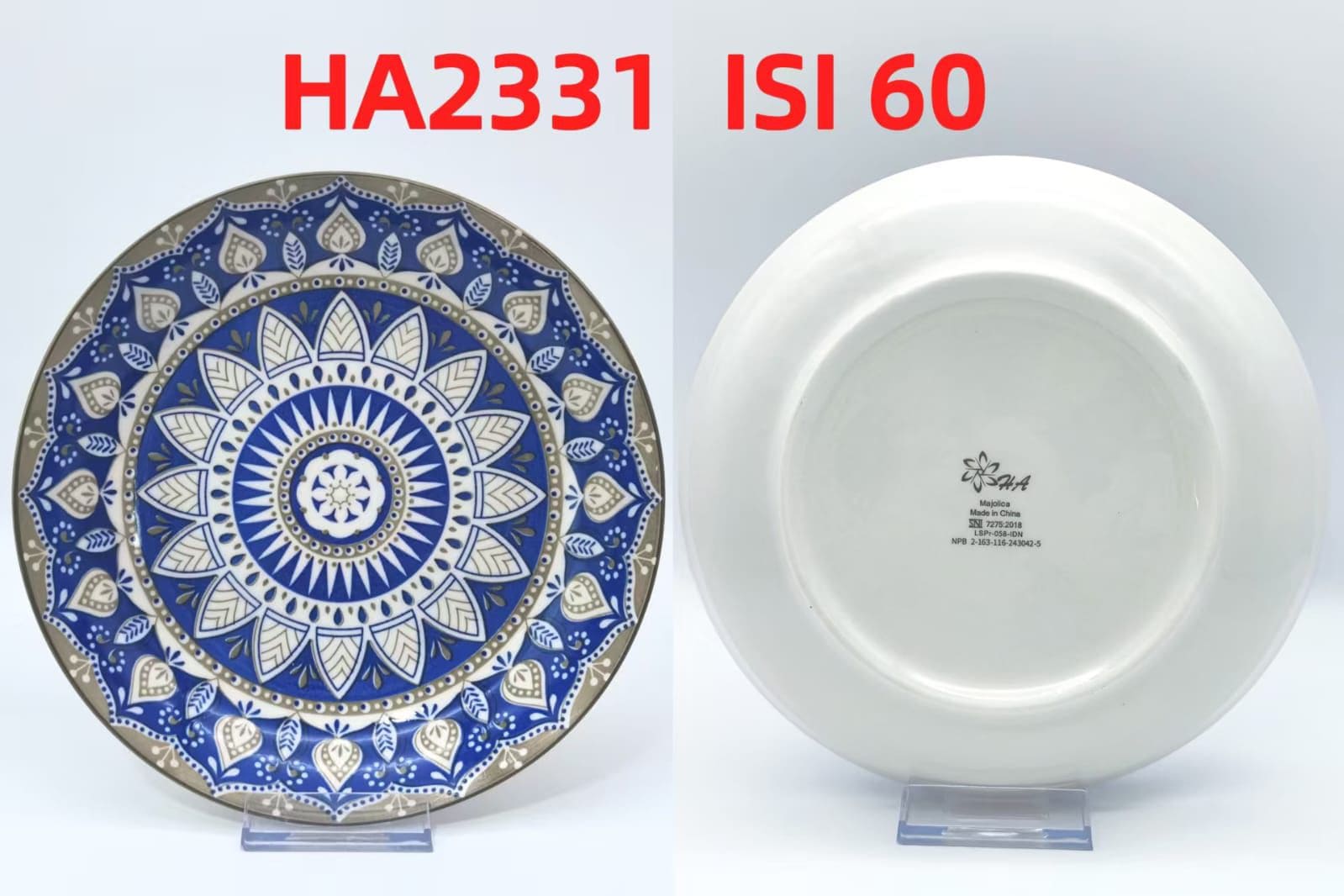 Piring Keramik 8"in HA2331 (60pcs)