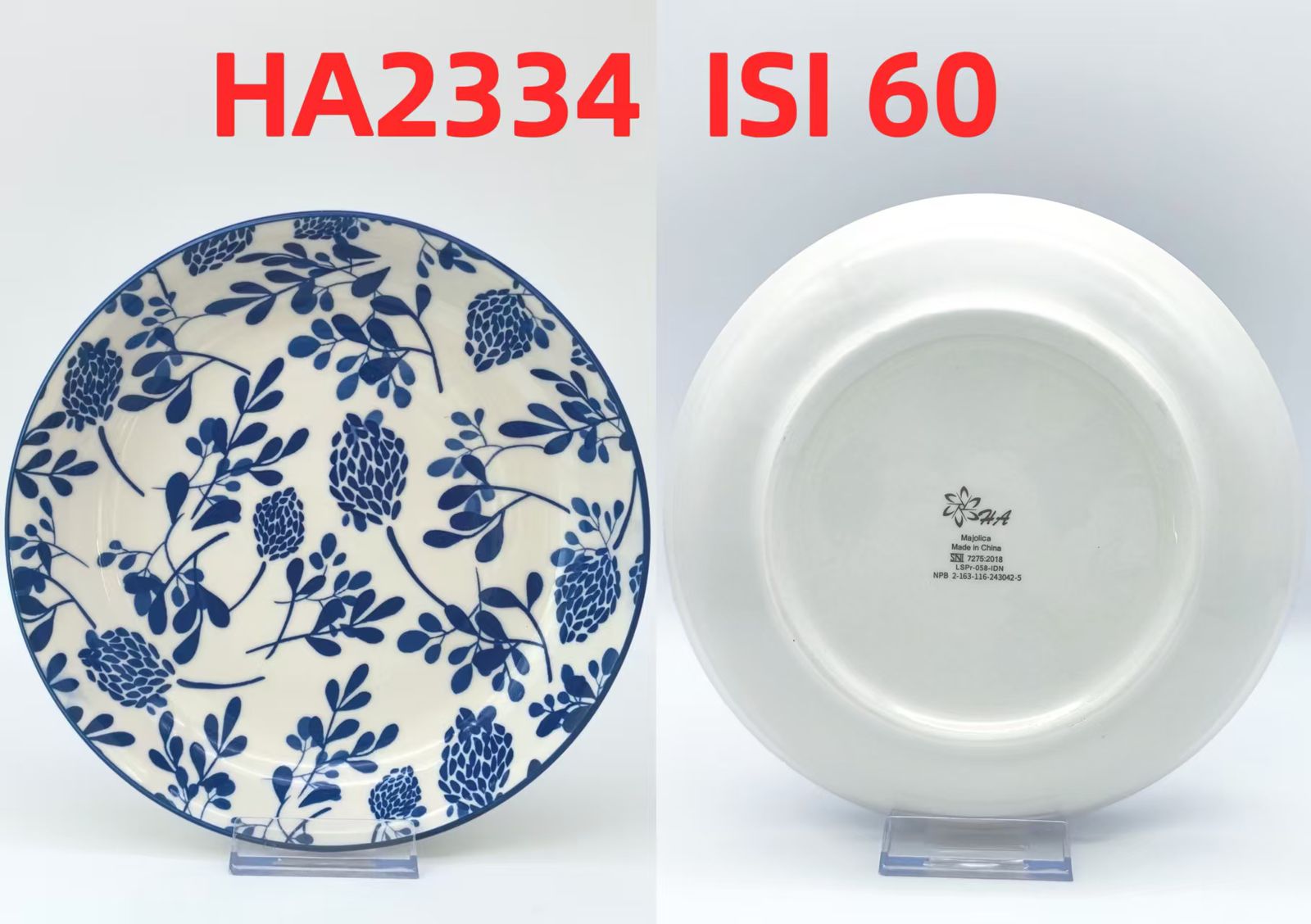 Piring Keramik 8"in HA2334 (60pcs)