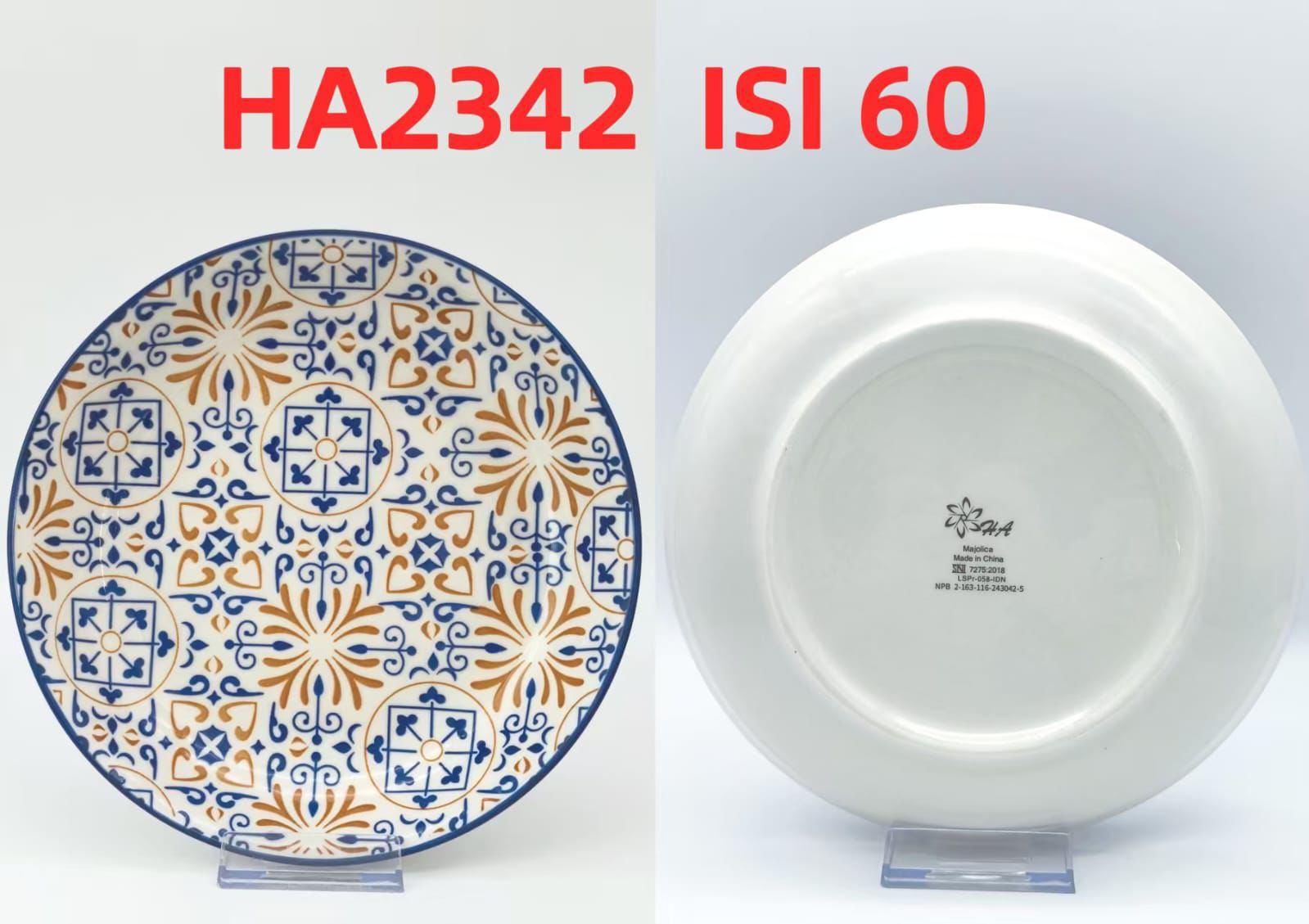 Piring Keramik 8"in HA2342 (60pcs)