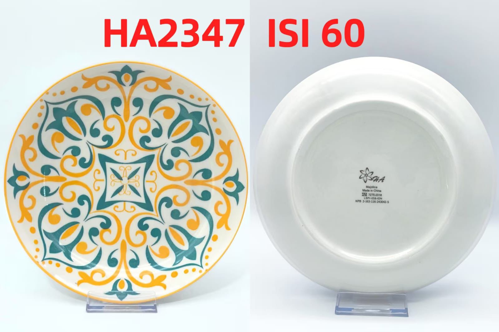 Piring Keramik 8"in HA2347 (60pcs)