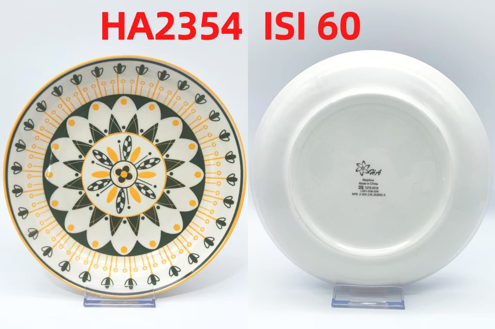 Piring Keramik 8"in HA2354 (60pcs)