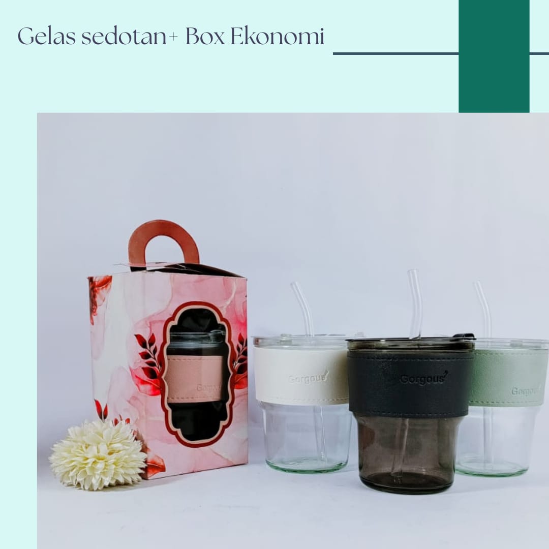 Gelas Sedotan Warna Box Ori (58pcs)
