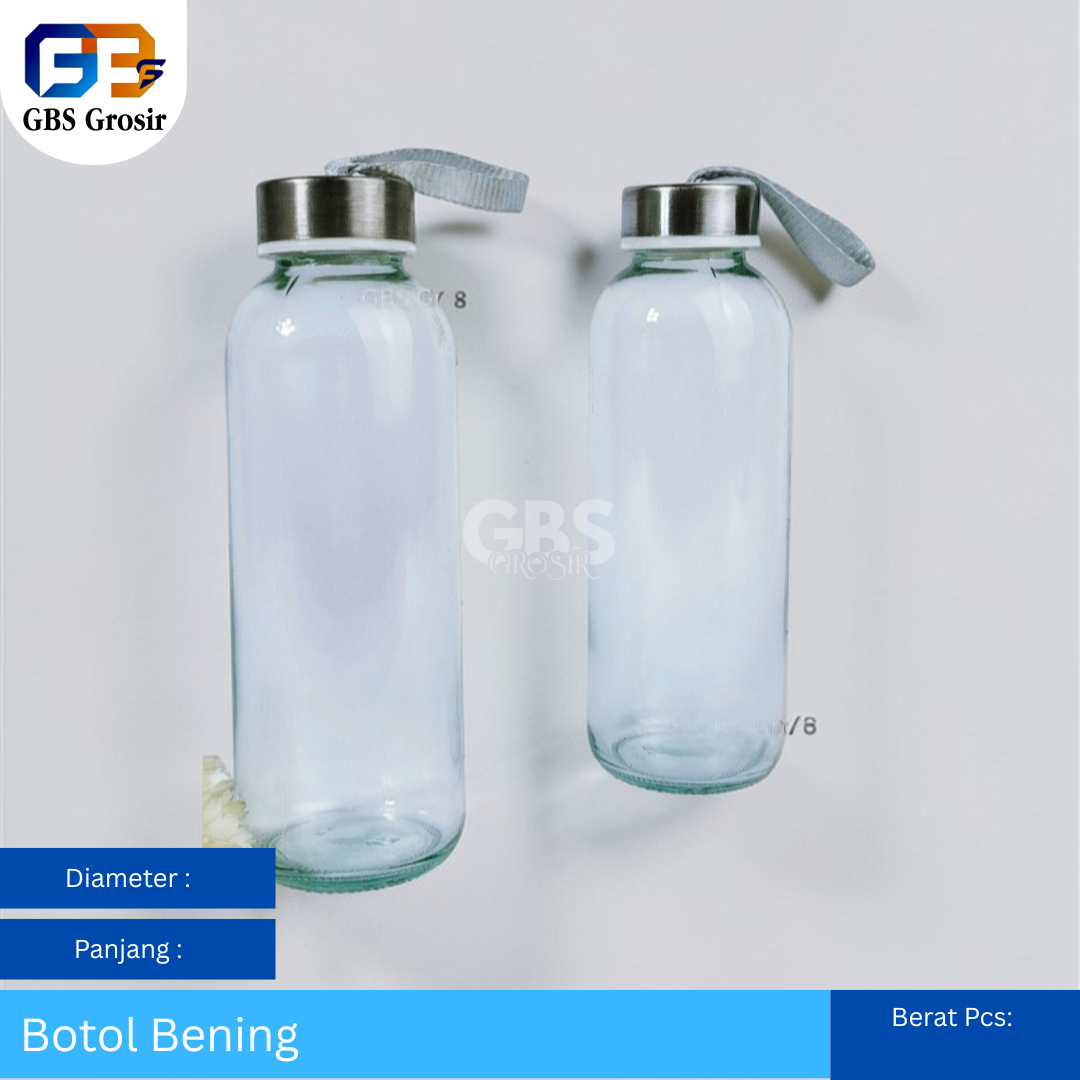 Botol Kaca Bening 420ml (80pcs)