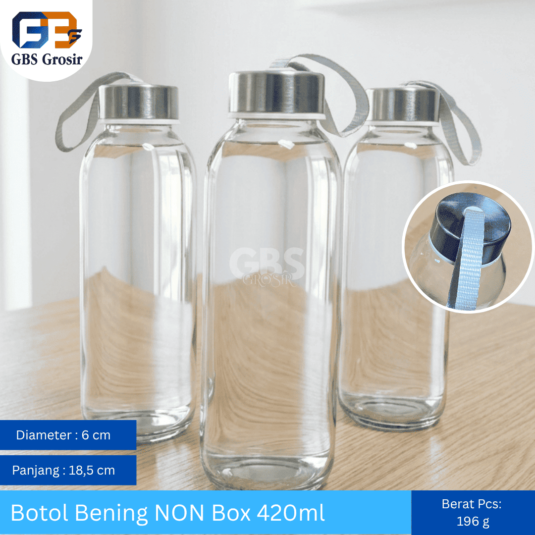 Botol Bening NON Box 420ml (80pcs)