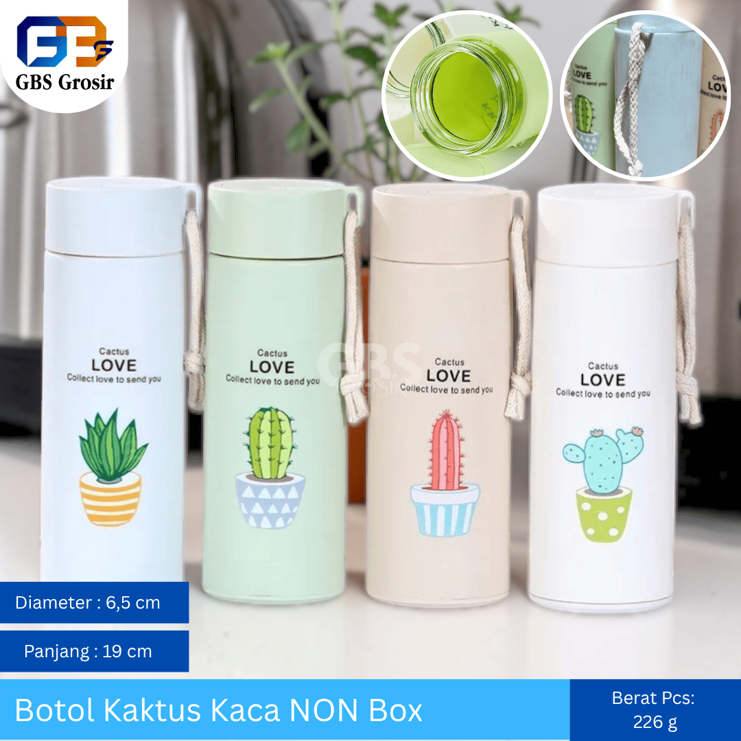Botol Kaktus Kaca NON Box (80pcs)