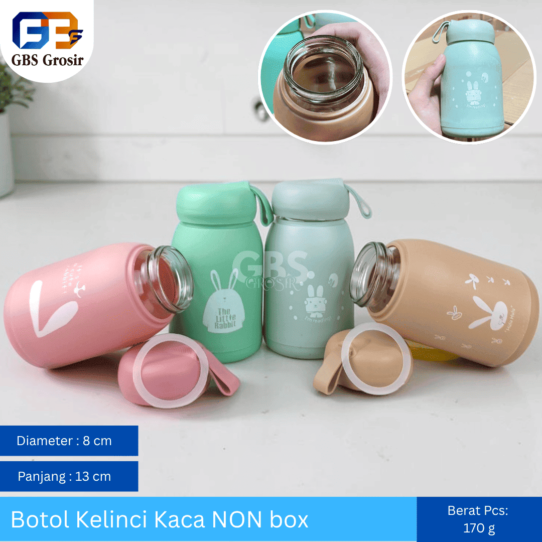 Botol Kelinci Kaca NON box (80pcs)